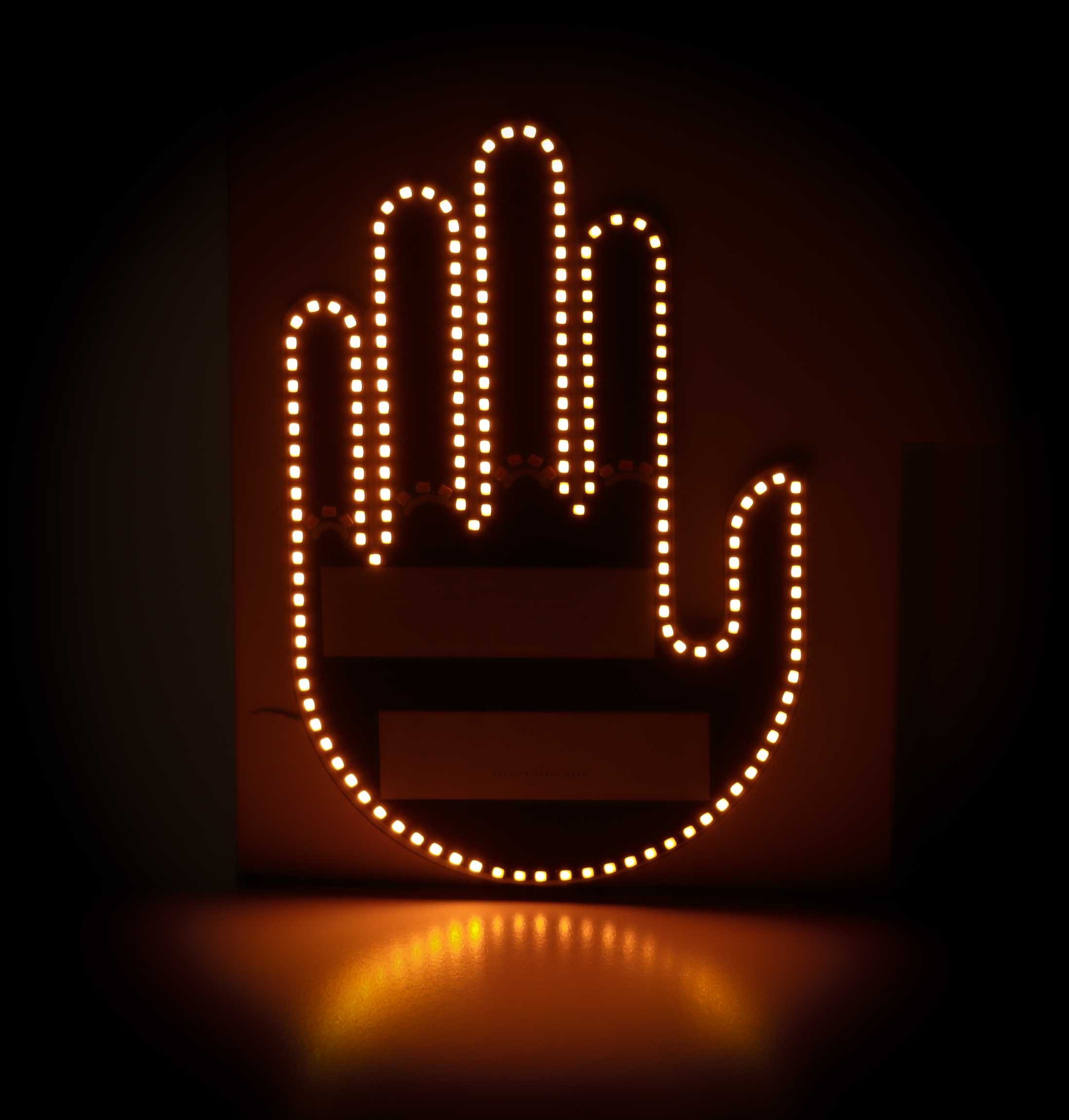 LAMPA Dekofigur Fingerlampe 203 LEDs, LKW Auto Gestenlicht
