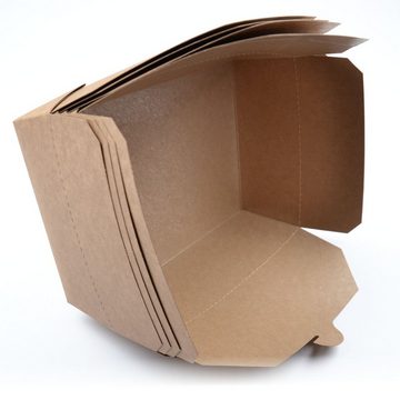 Einwegschale 50 Stück Noodleboxen (215×160×64 mm), 68 OZ, kraft, Foodbox Nudelbox Lunchbox Snack China Box Pastabox