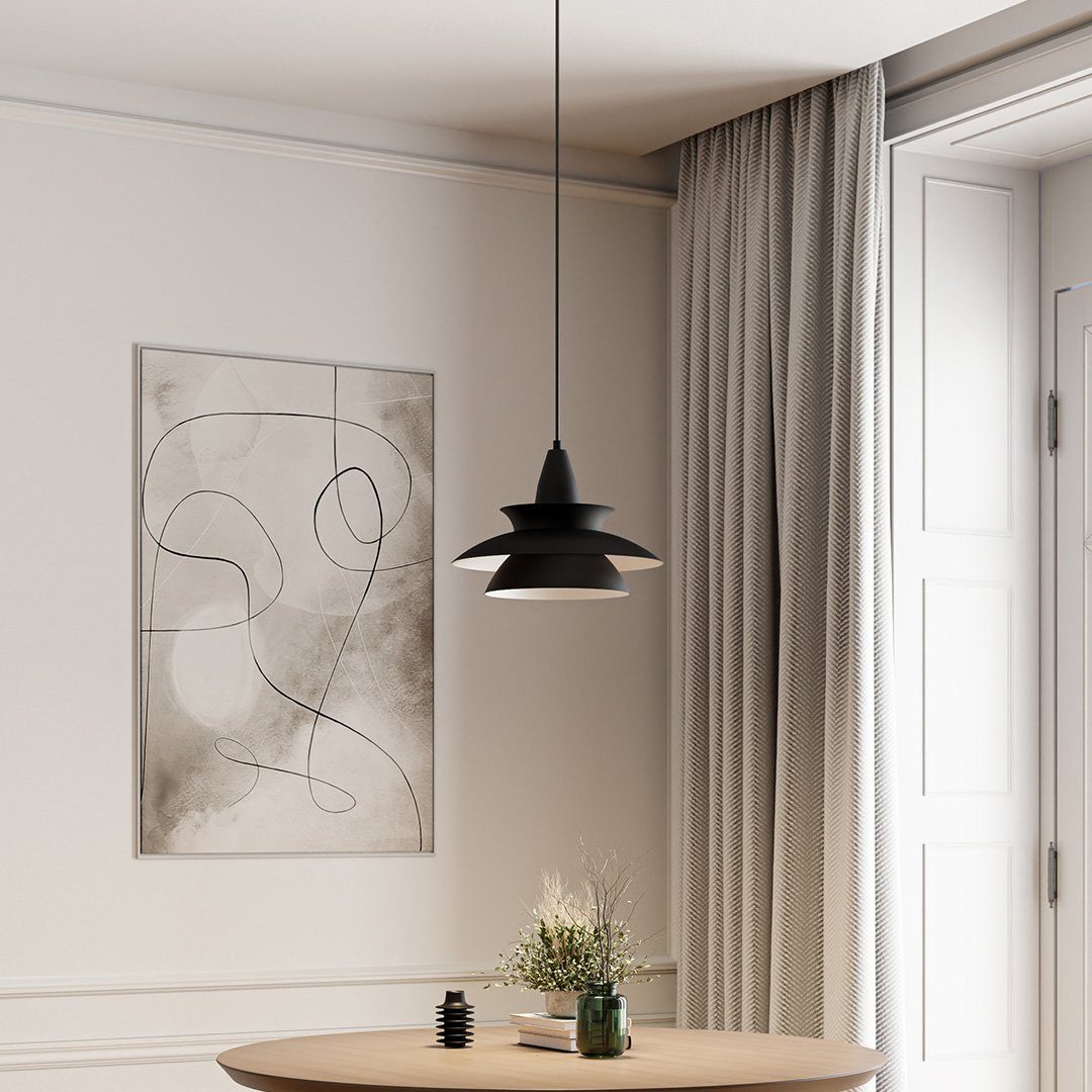 Neona LED Deckenleuchte LETO Schwarz, E27 Max 27W, Warmweiß günstig online kaufen