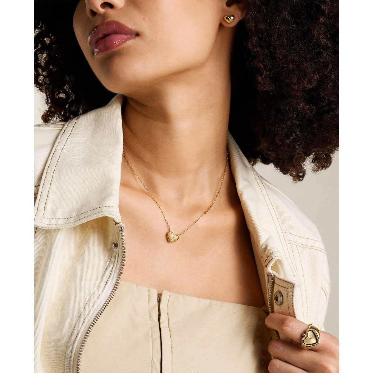 Fossil Kette mit Anhänger Halskette-Anh...