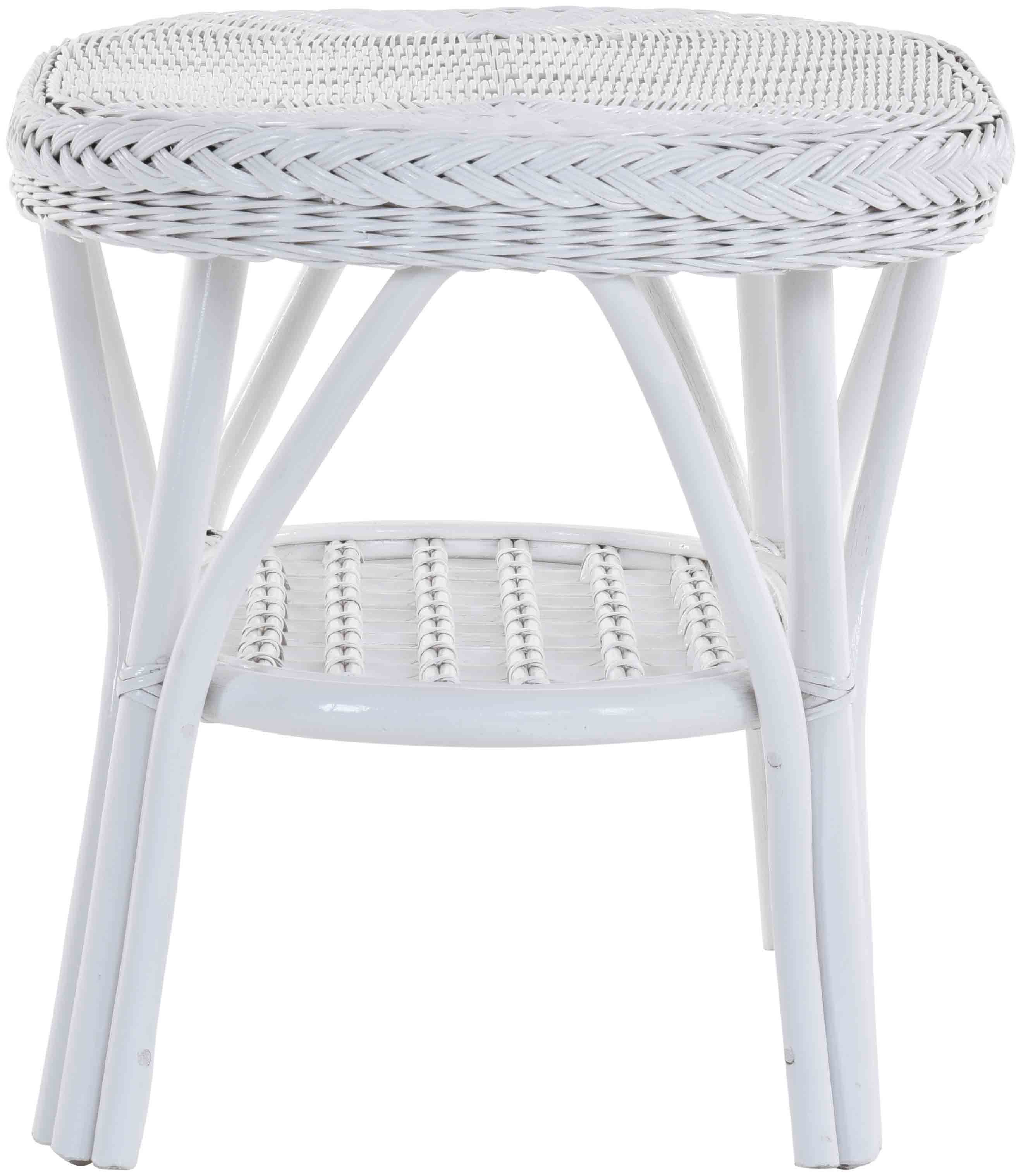 Krines Home Beistelltisch Rattan-Tisch/Ovaler Beistelltisch/Couchtisch Rattantisch Ablage Oval, Oval