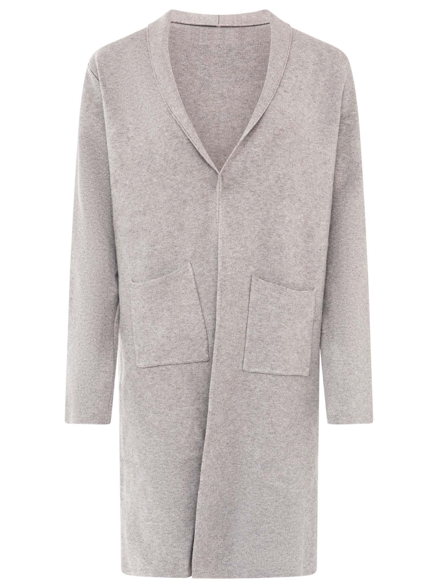 Zwillingsherz Cardigan "Jessi" mit Kragen, Langarm, aufgesetzte Taschen, ohne Verschluss, knielang – Bild 2 von 5