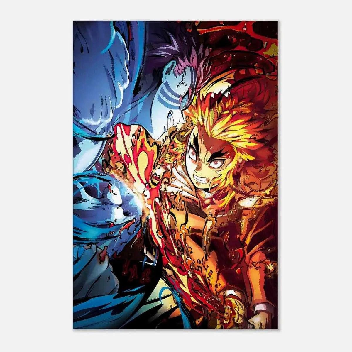 Wanddekoobjekt Rengoku vs. Akaza - Anime Leinwandbild