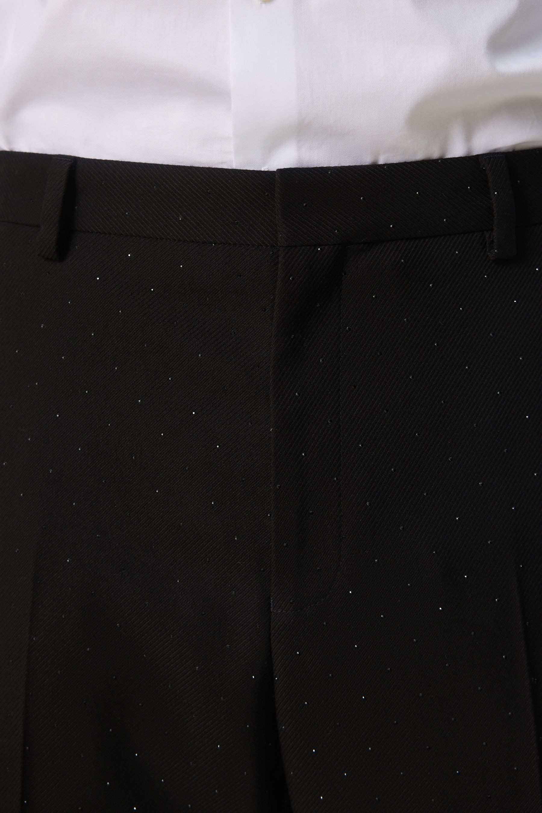 Next Anzughose Slim Fit Smokinganzughose mit Pailletten (1-tlg)