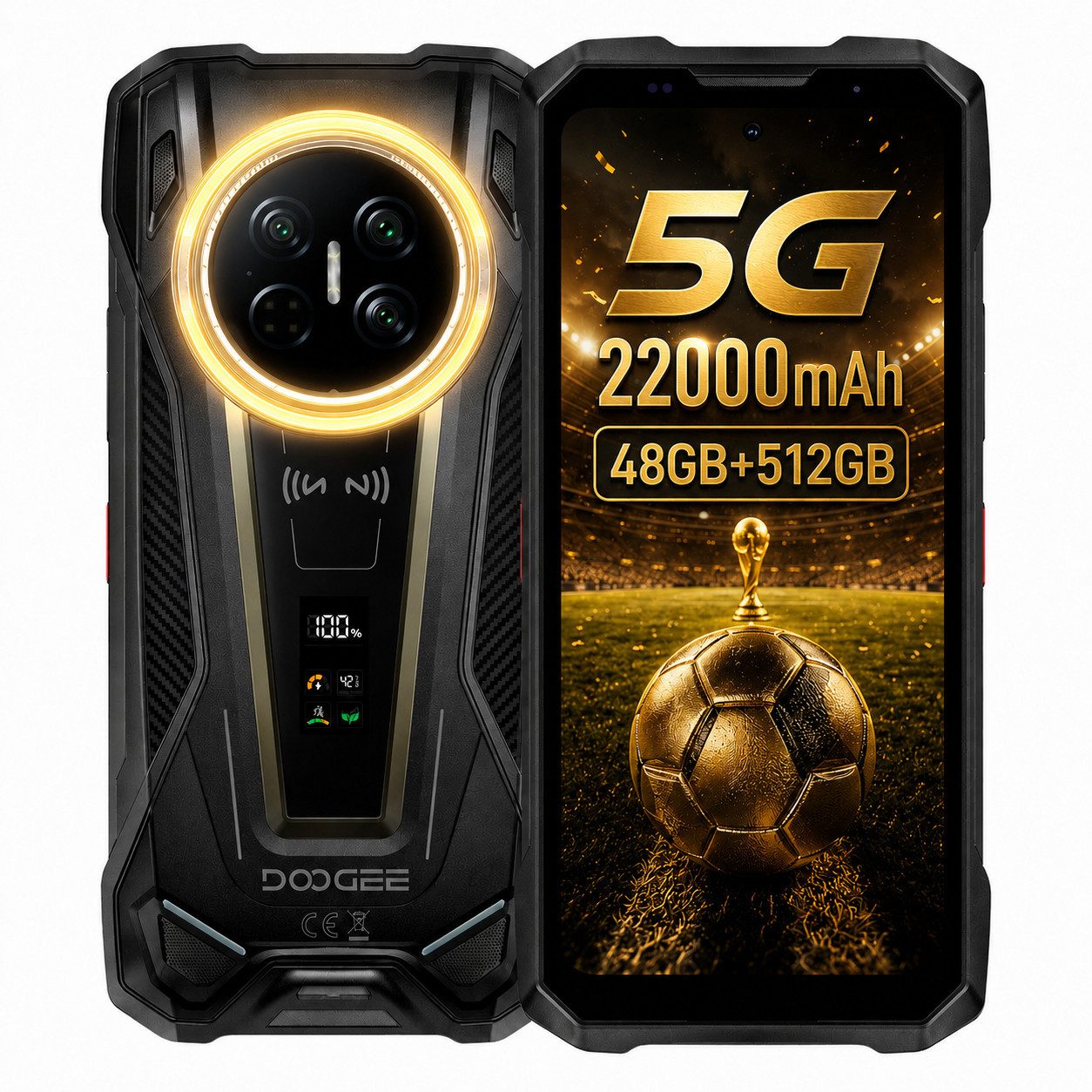 DOOGEE Doogee VMAX2 5G Outdoorhandy,Dimensity 8300,200MP 22000mAh,120Hz Smartphone (200MP MP Kamera)