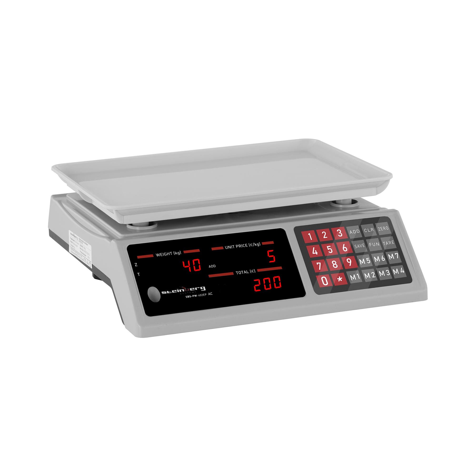Steinberg Systems Präzisionswaage Kontrollwaage 40 kg / 2 g Preiswaage Zählwaage Marktwaage Ladenwaage