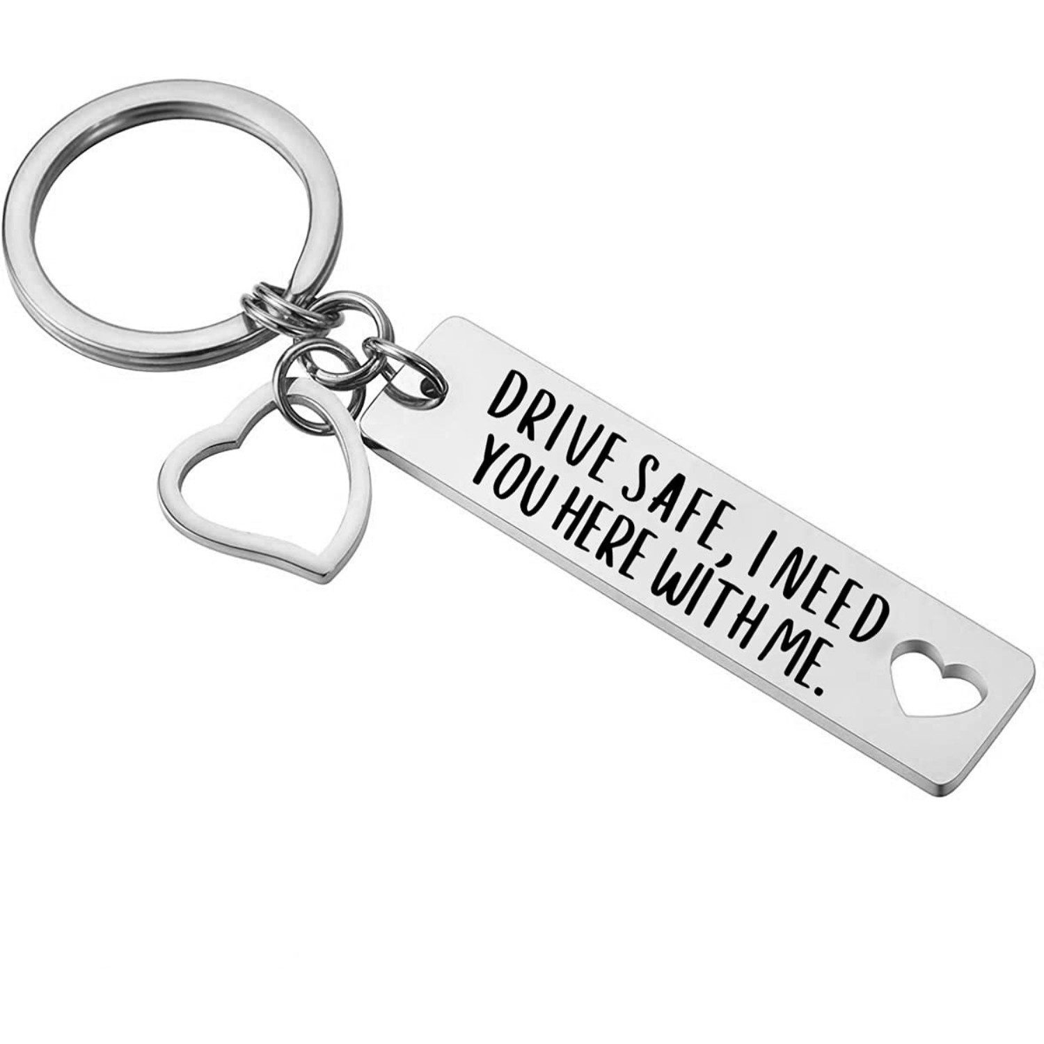 Geschenkehöhle Schlüsselanhänger mit Gravur Drive safe, I need you here wit günstig online kaufen