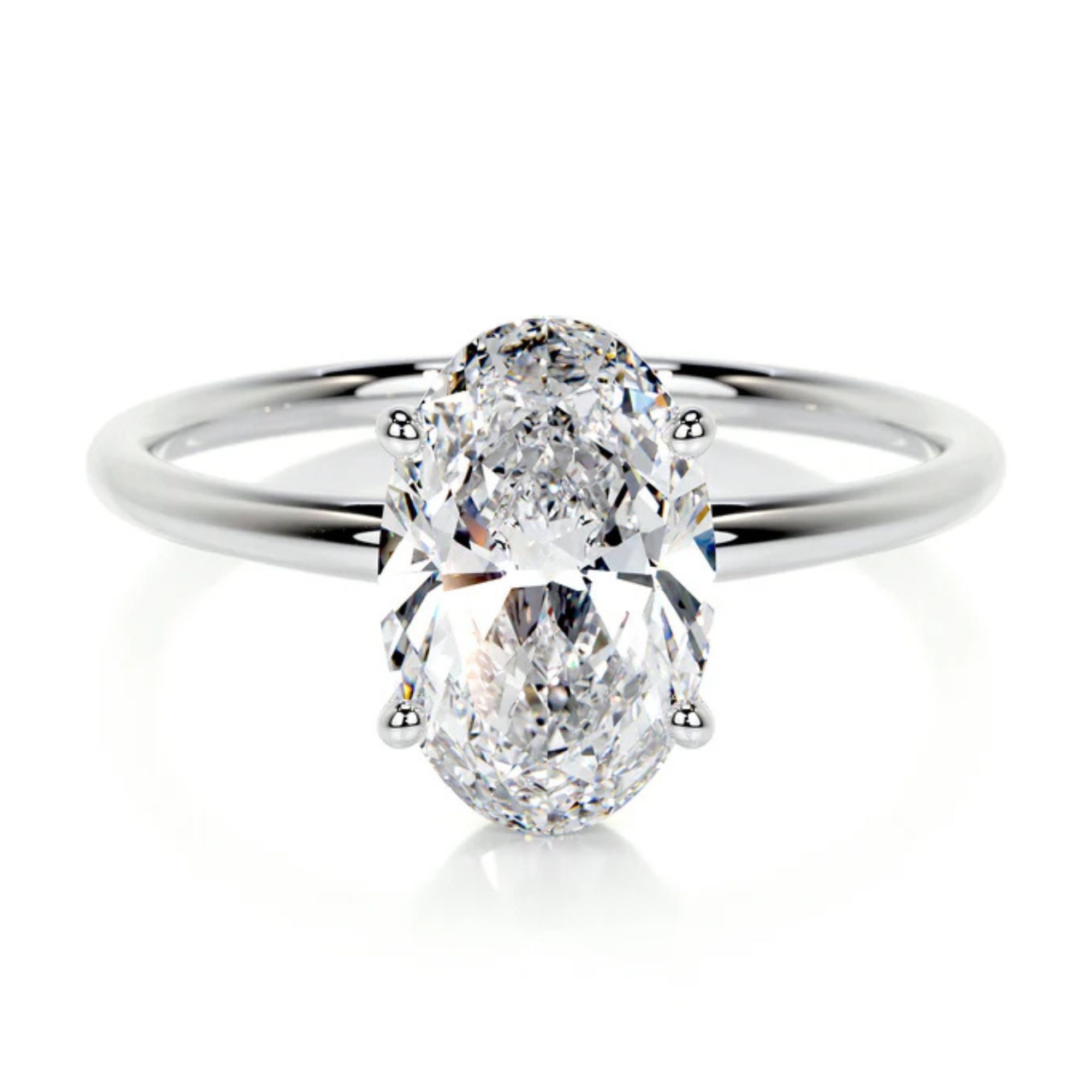Nicole Manson Diamantring 585 Gold mit Ovaler Labordiamant 1ct - 3 ct, Ovaler Solitärring