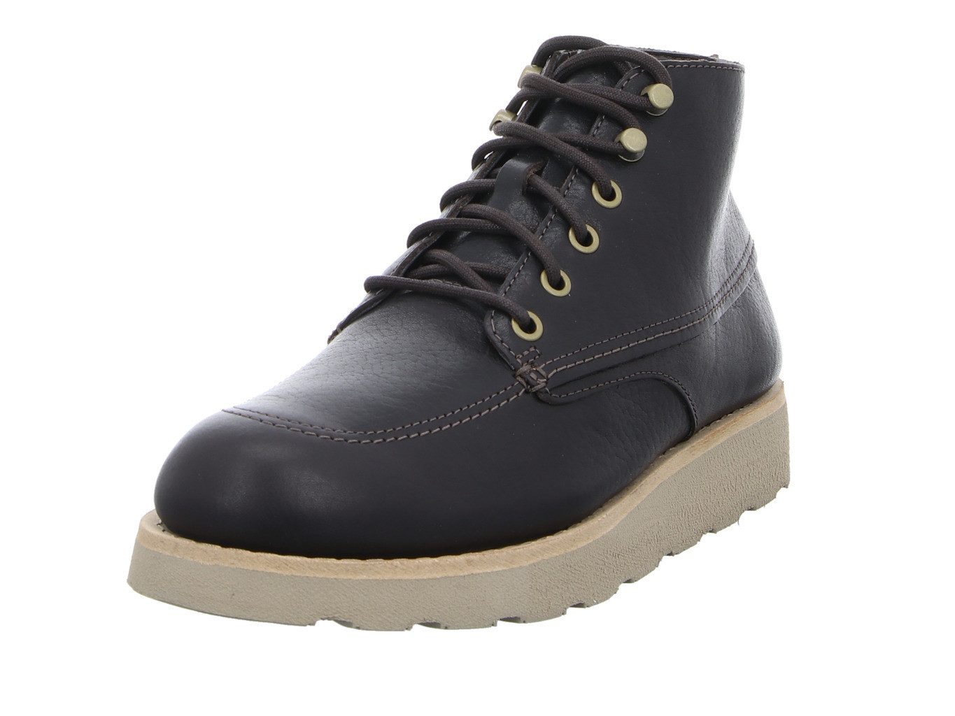 Clarks Trace Quest DARK BROWN LEA Schnürschuh
