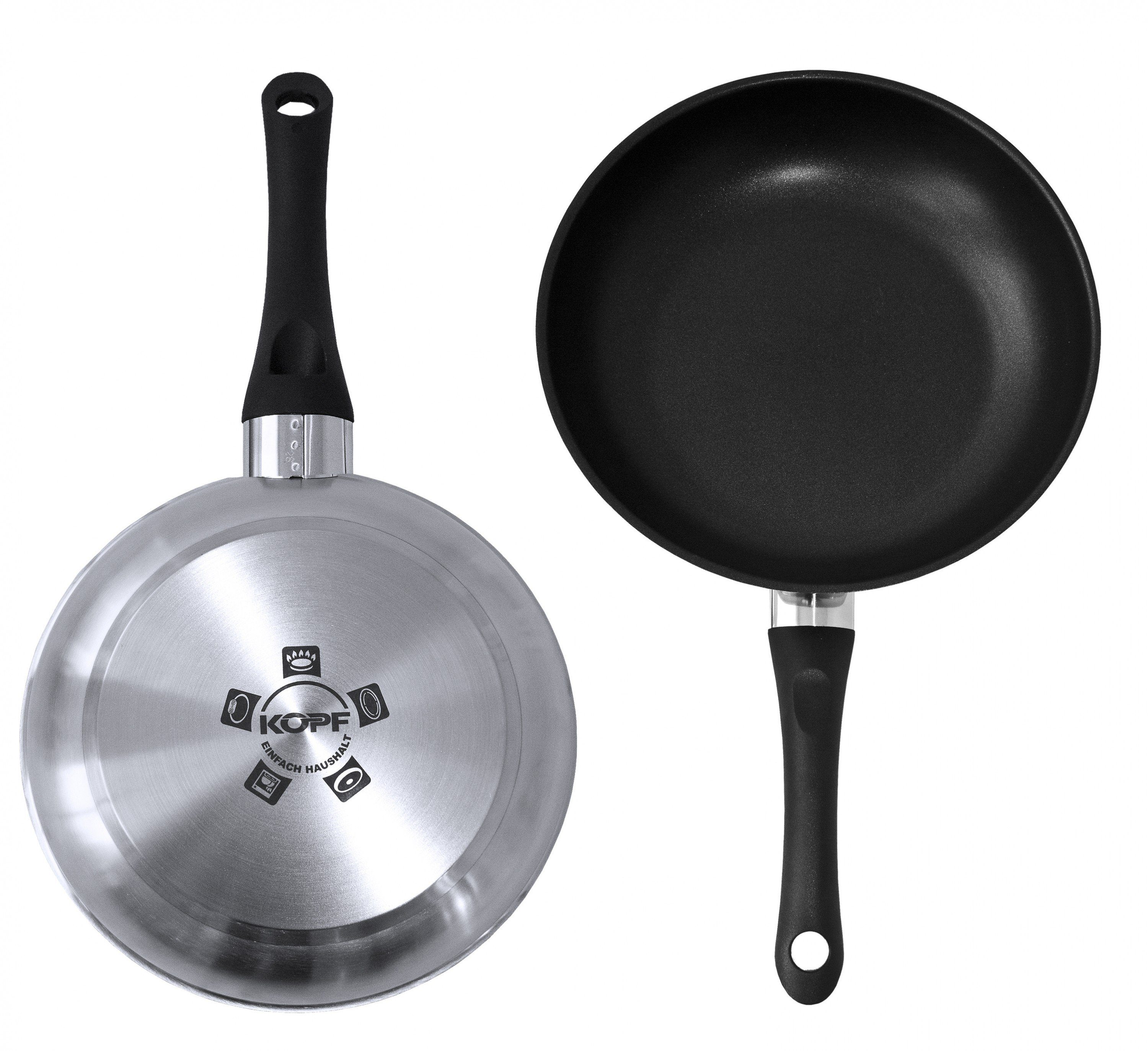 Kopf Pfannen-Set Alfons 2tlg., Edelstahl, 24 + 28 cm, Teflon-Select-Beschichtung, Induktion