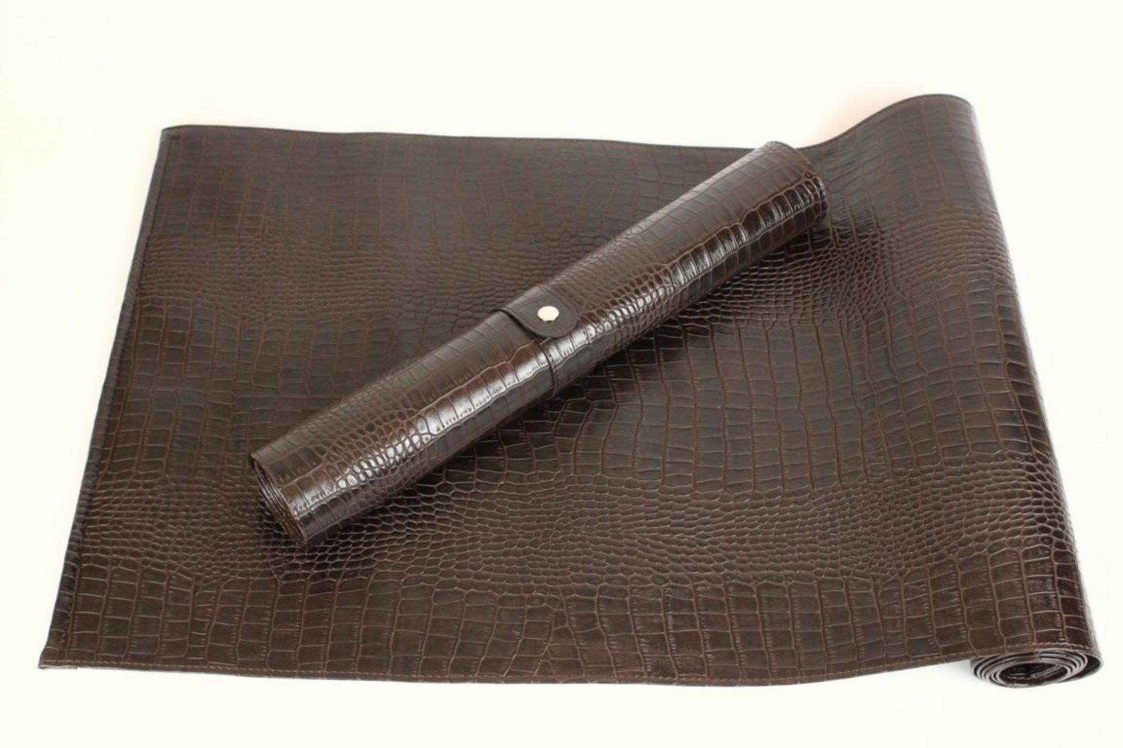 Signature Home Collection Узкие скатерти Узкие скатерти 150 cm Kroko Optik Kunstleder (1 Stück, 1x Узкие скатерти Kunstleder), schmutzabweisende Oberfläche