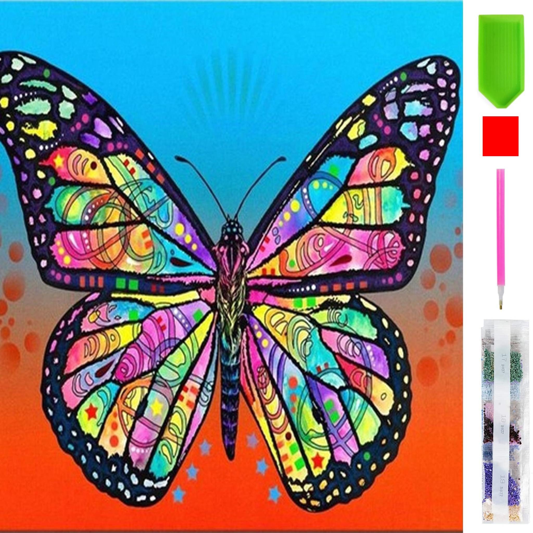 LA CUTE Malen nach Zahlen 5d Diamond Painting Schmetterling Malen nach Zahl günstig online kaufen