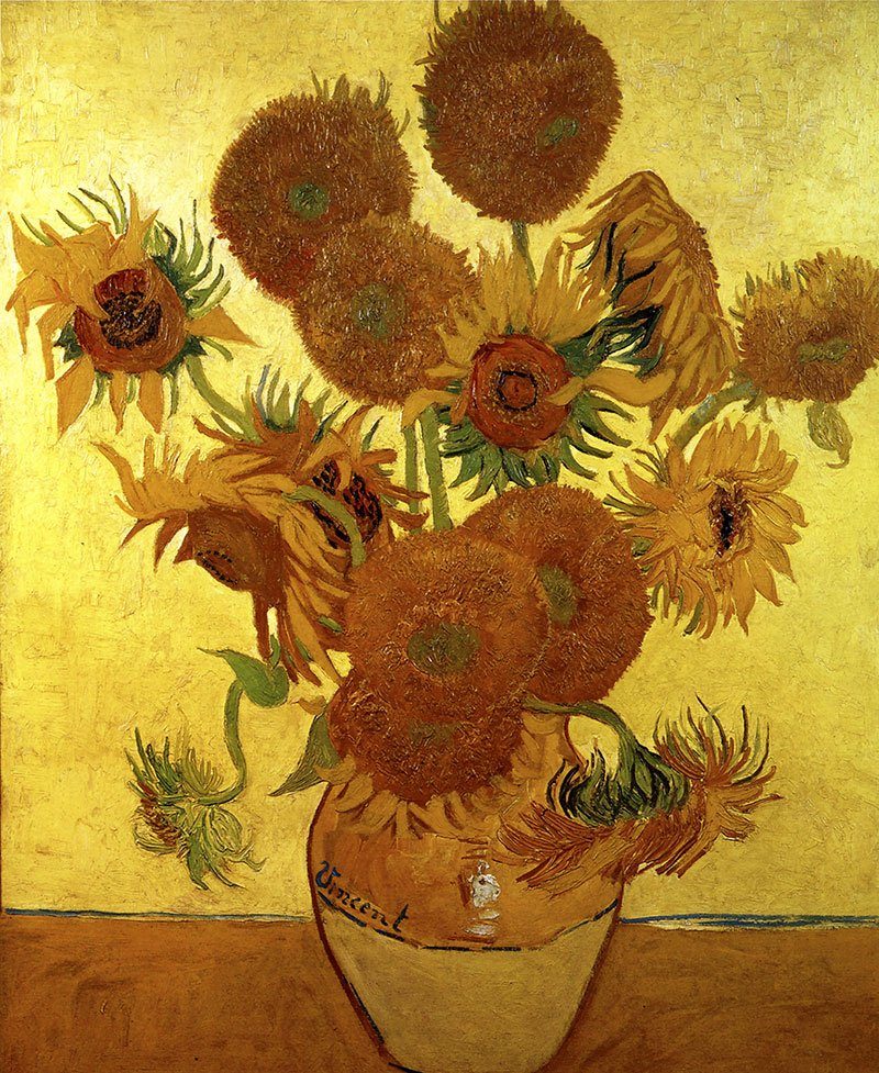 Kunstdruck Sonnenblumen Post Impressionismus (1 Gogh Vincent A3 van St) 057