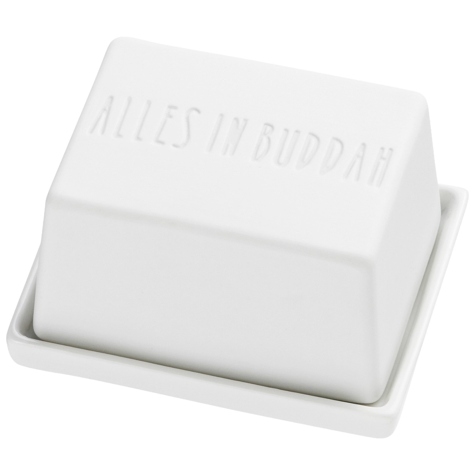 Räder Butterdose räder Alles in Buddha Butterdose Weiß, Porzellan