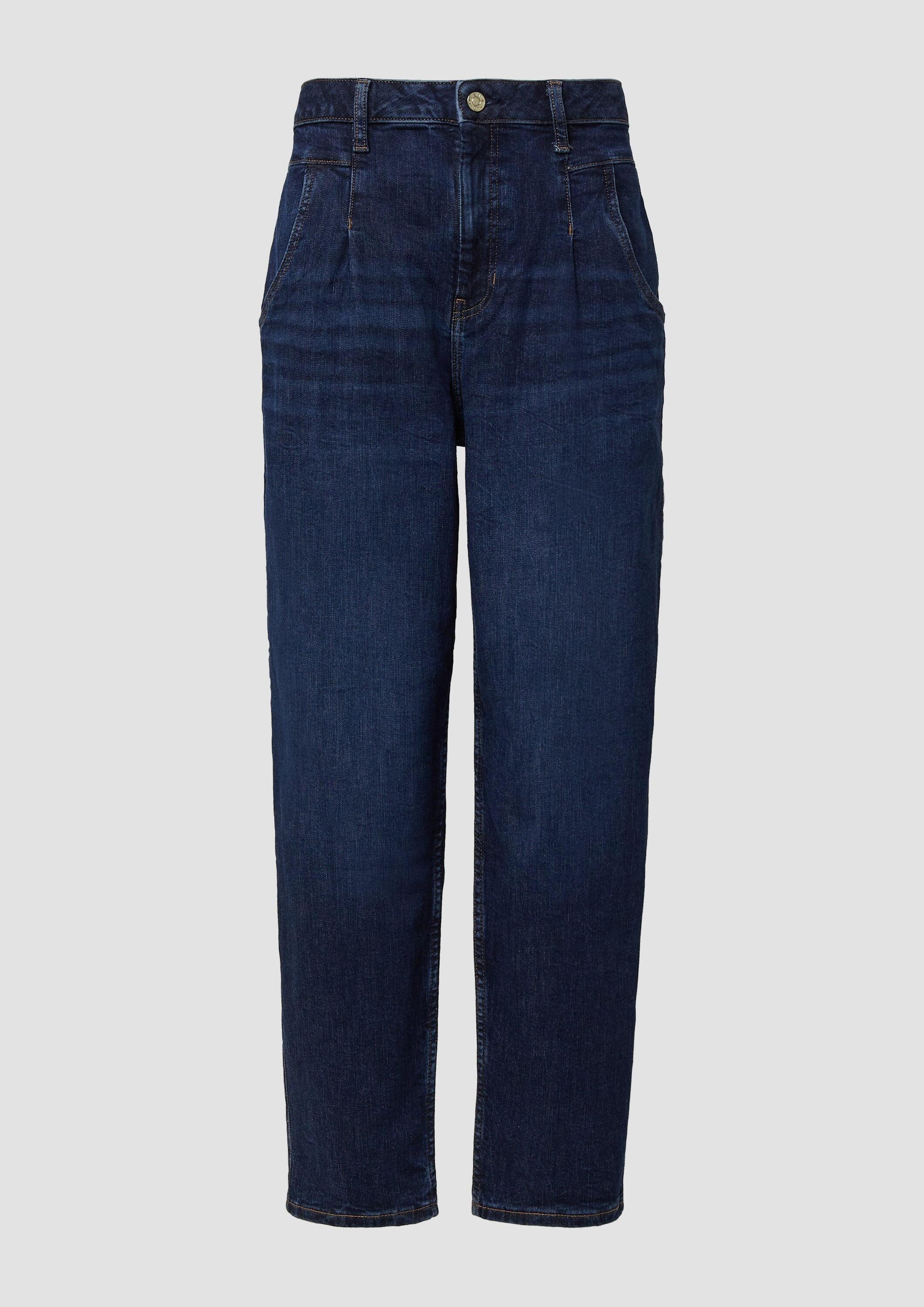 s.Oliver Weite Jeans Jeans-Hose Ankle Jeans / Regular Fit / High Rise / Barrel Leg / 360° Denim