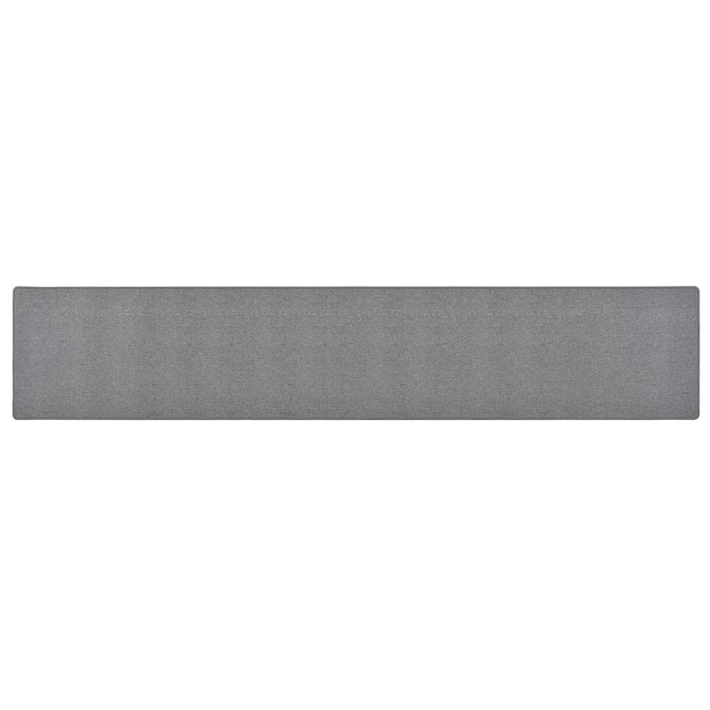 vidaXL Teppich Teppichläufer Dunkelgrau 50x300 cm, Rechteckig, Höhe: 0.3 mm