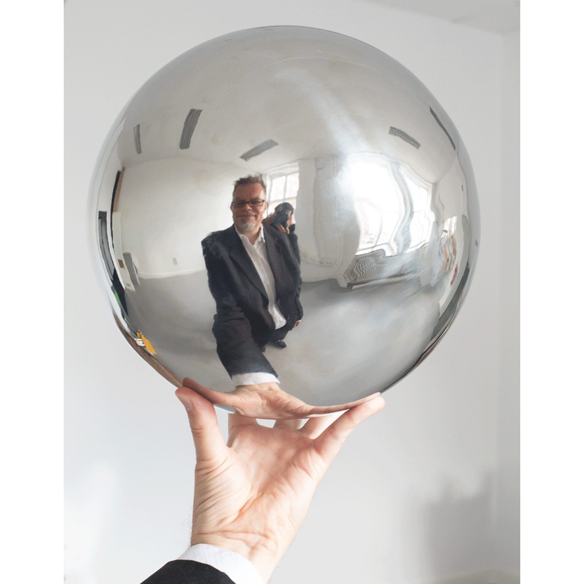esschert design Dekoobjekt Esschert Design Gazing Globe, groß, silberfarben