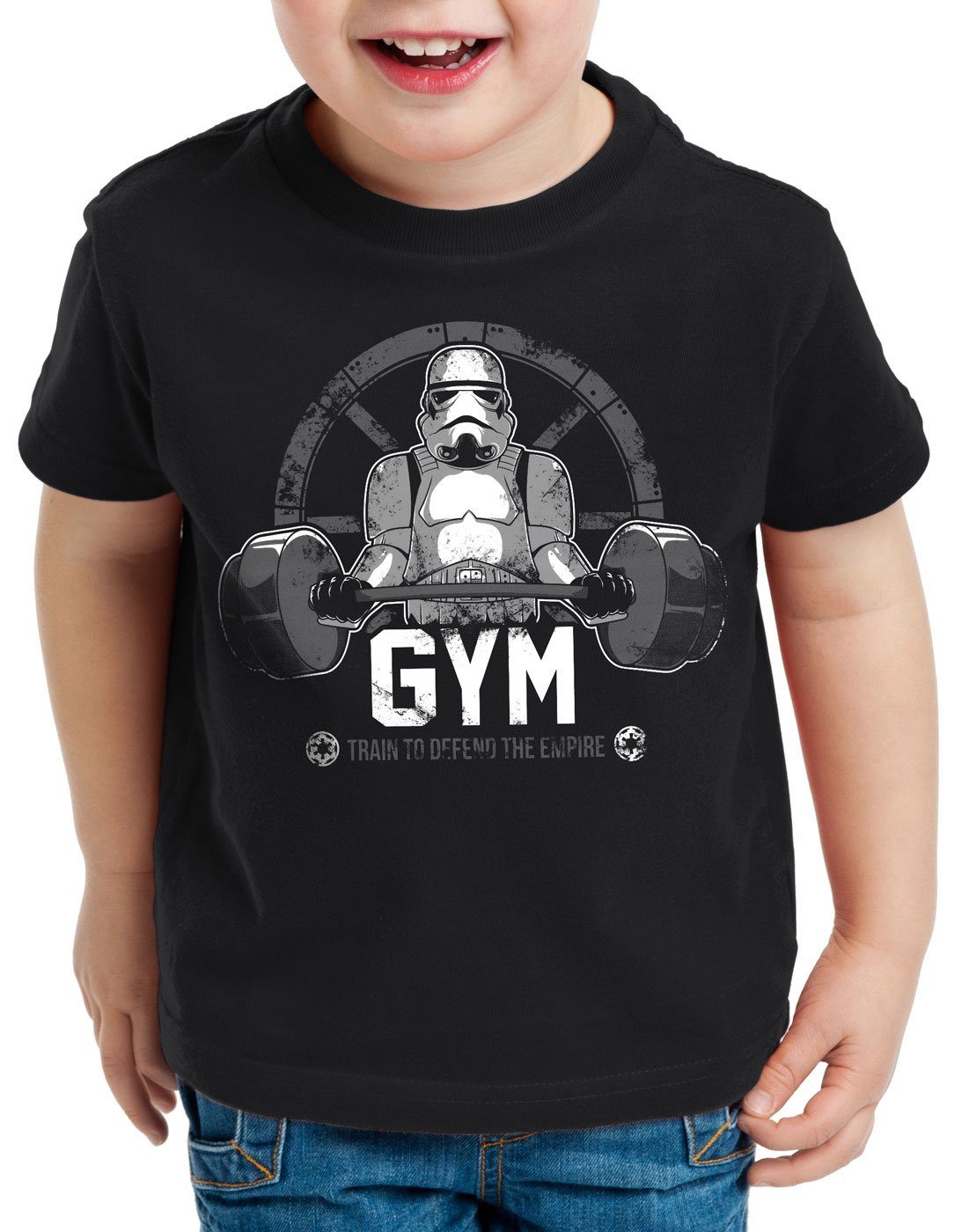 Todesstern Kinder fitness Gym Print-Shirt crossfit style3 sturmtruppen T-Shirt