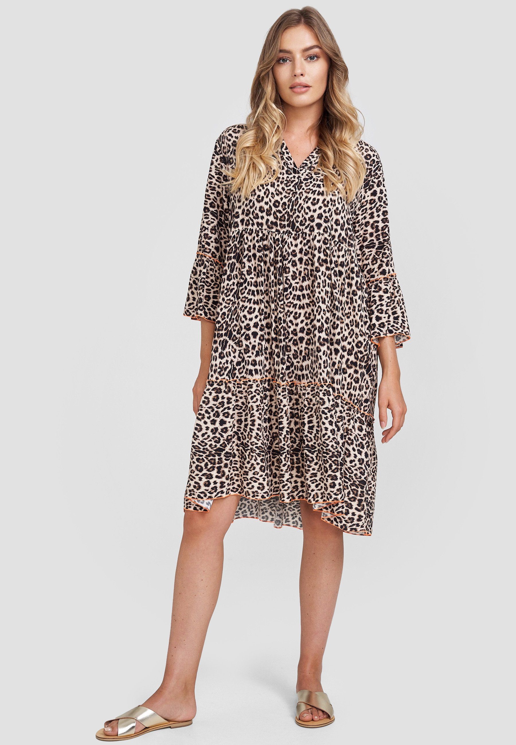 Decay Jerseykleid mit modischem Leo-Muster