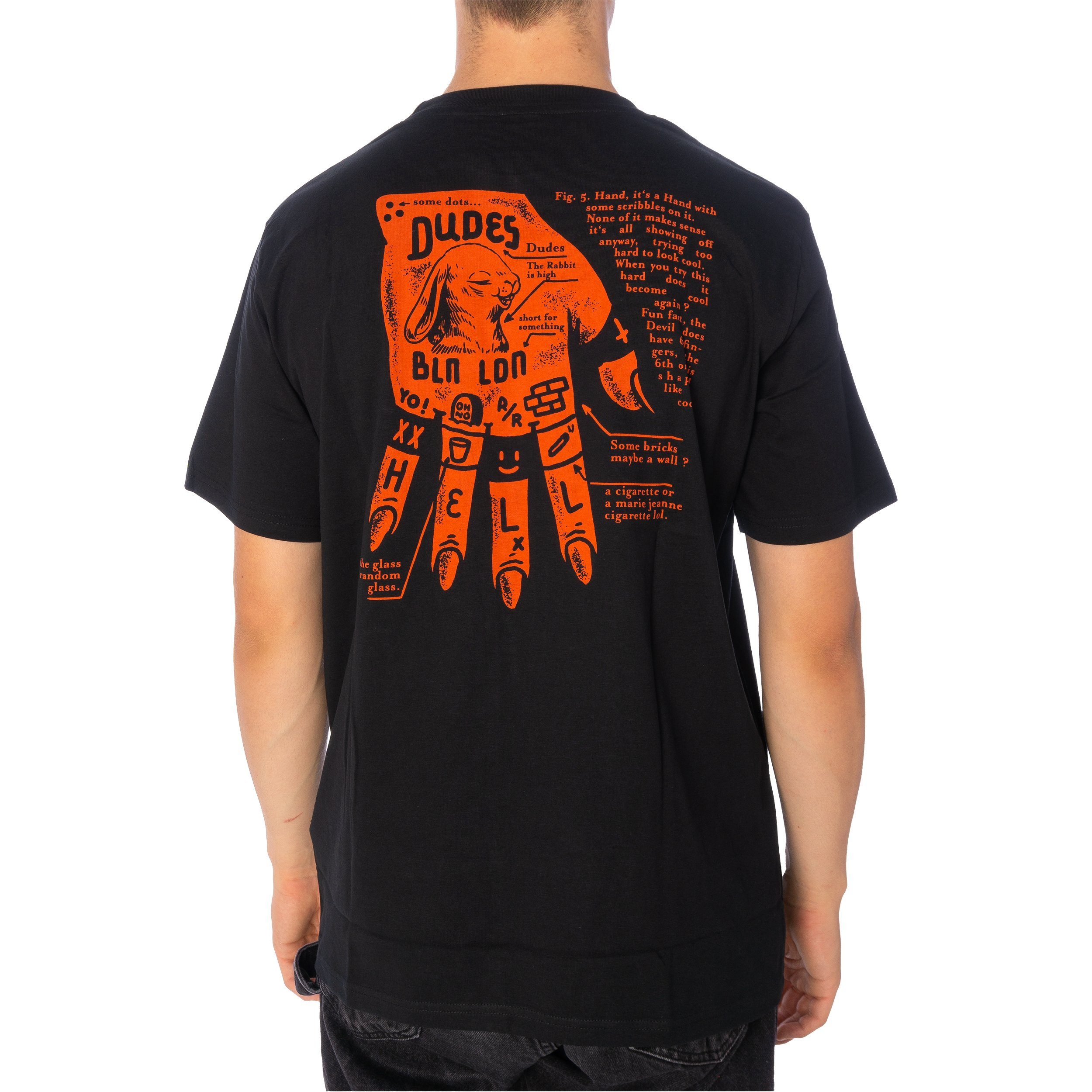 The Dudes (1-tlg) Herren Hand T-Shirt schwarz Shirt The Dudes T-Shirt Dead