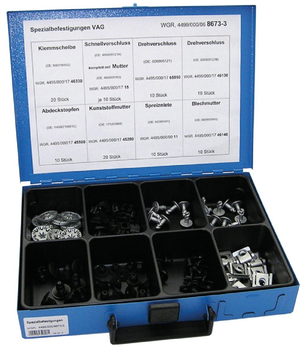Werkstatt-Set Dresselhaus Sortimente Spezialbefestigungen VAG, DH-8673