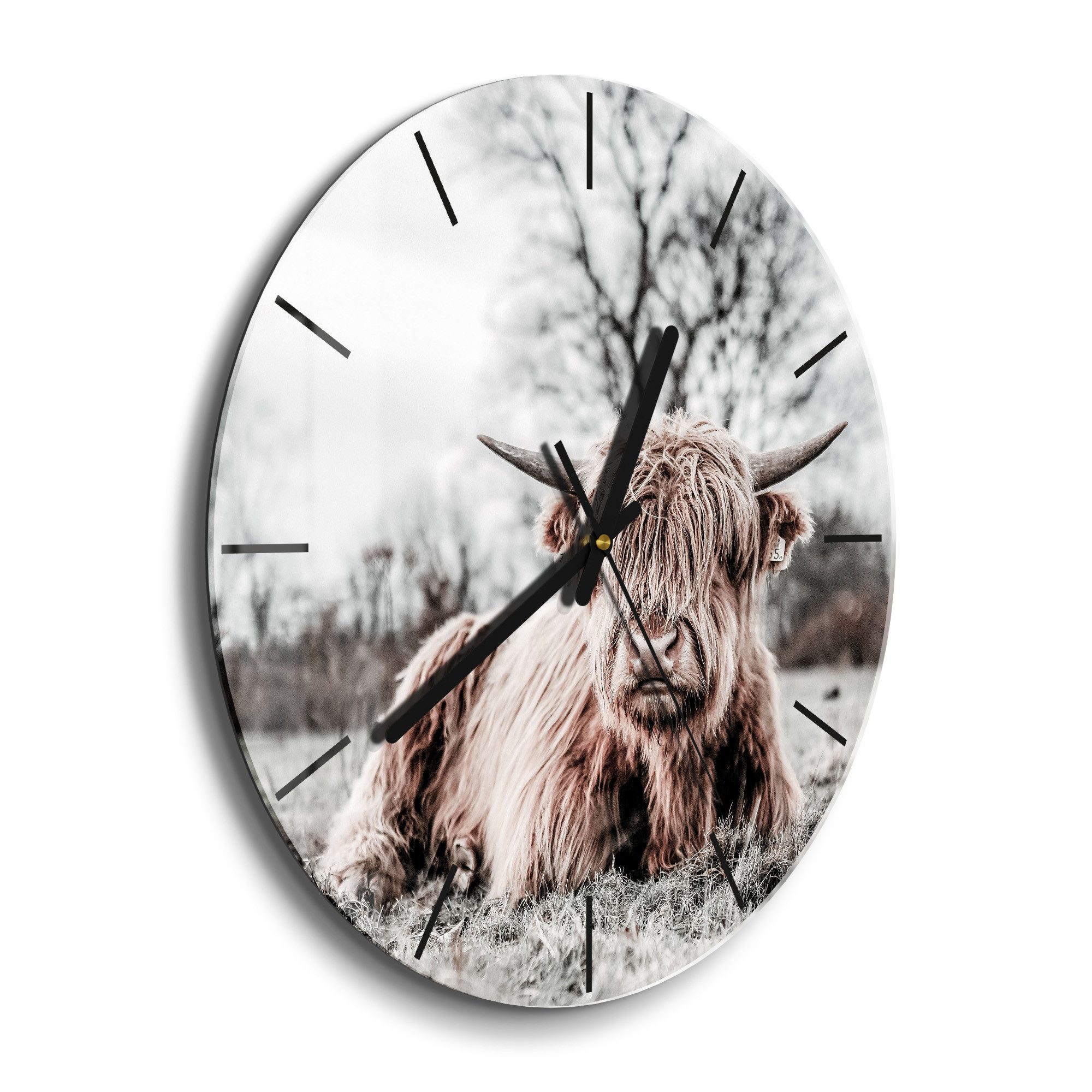DEQORI Wanduhr 'Ruhendes Hochland' (Glas Glasuhr günstig online kaufen