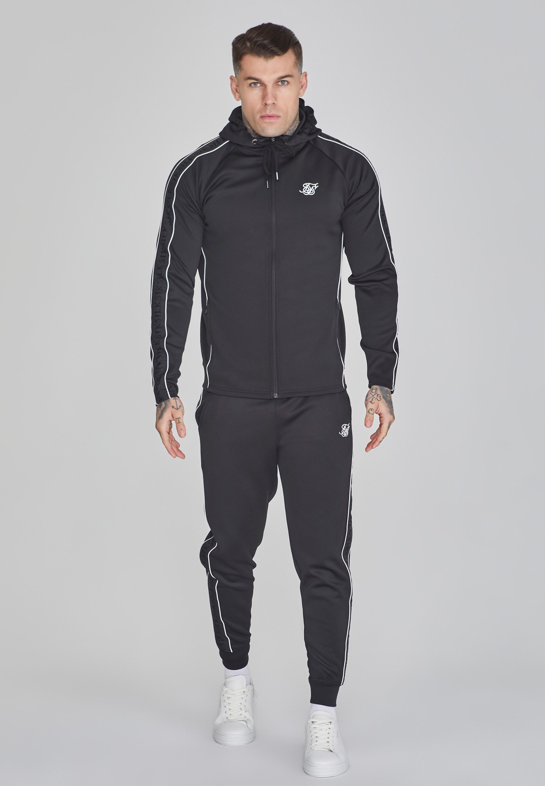 Siksilk Sweatanzug SikSilk Herren Schwarzer Trainingsanzug