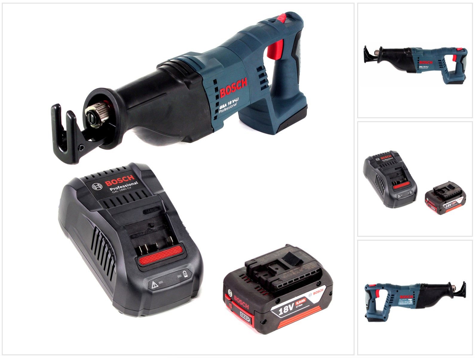 Bosch Professional Akku-Reciprosäge GSA 18 V-Li Akku Säbelsäge 18V + 1x Akku 5,0Ah + Ladegerät