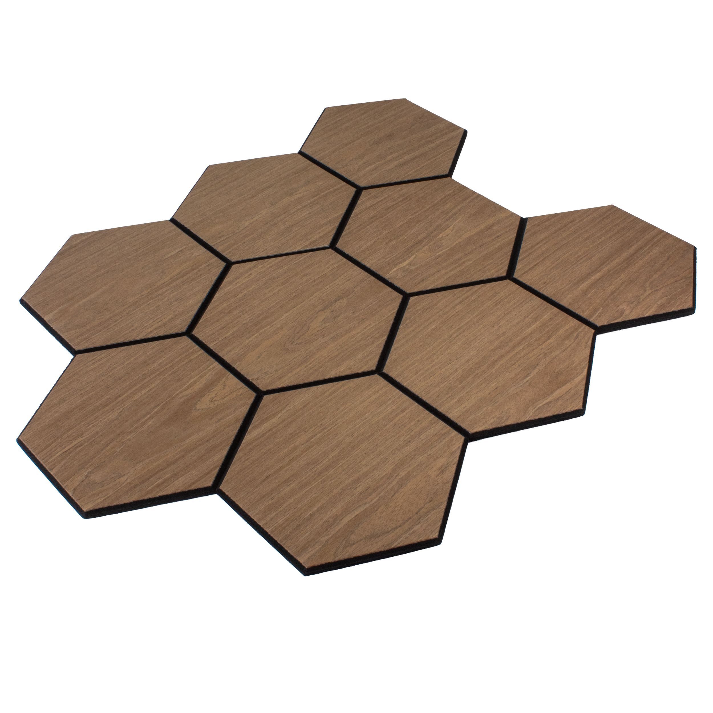 tktrading24 Wandpaneel Akustikpaneel mit Holzfurnier Black Walnut - 727x600 mm - PET-Filz, BxL: 60x72,7 cm, (1er, 1-tlg)