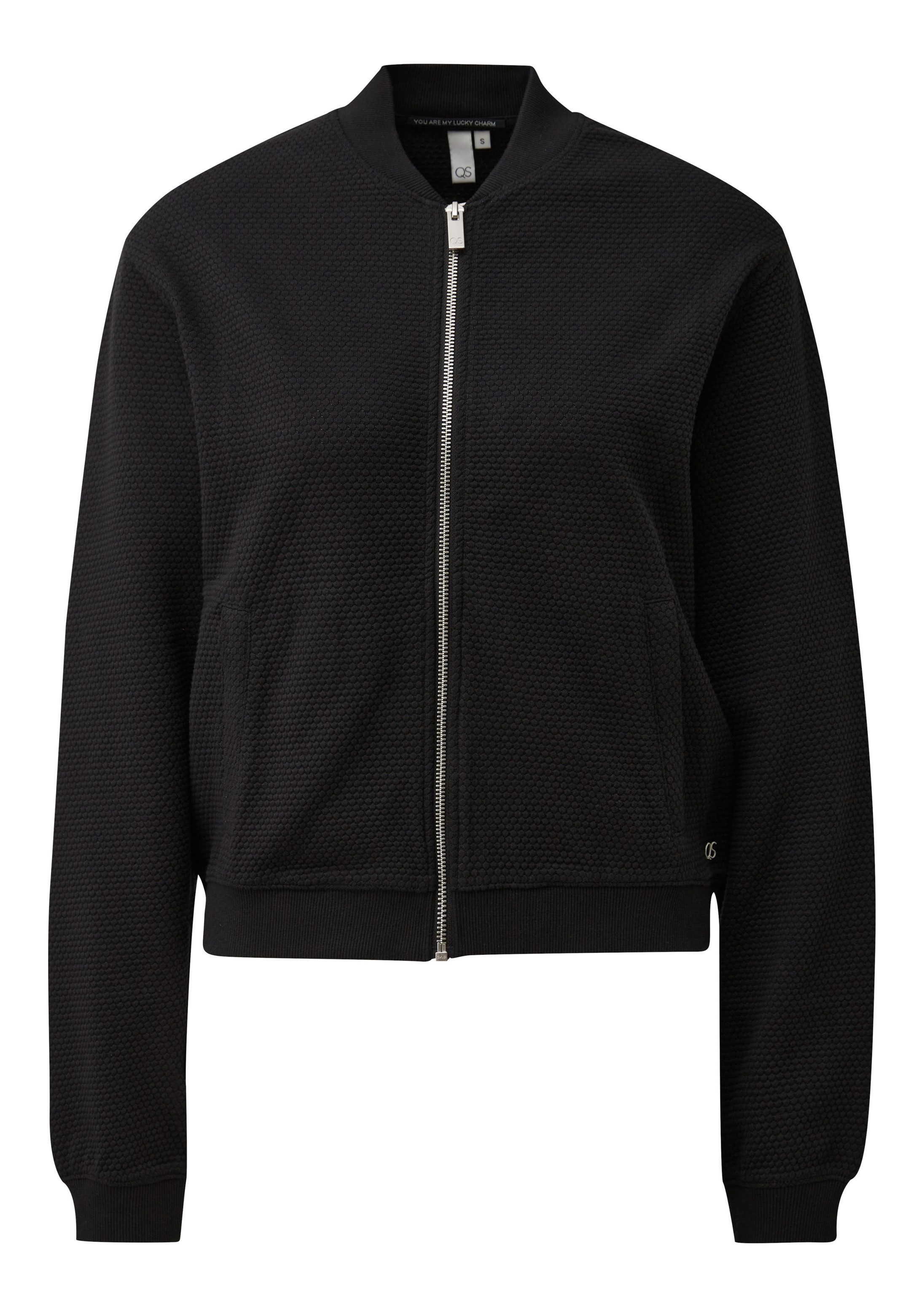 QS Sweatjacke Sweatshirt Strukturierter Sweatblouson – Bild 2 von 5