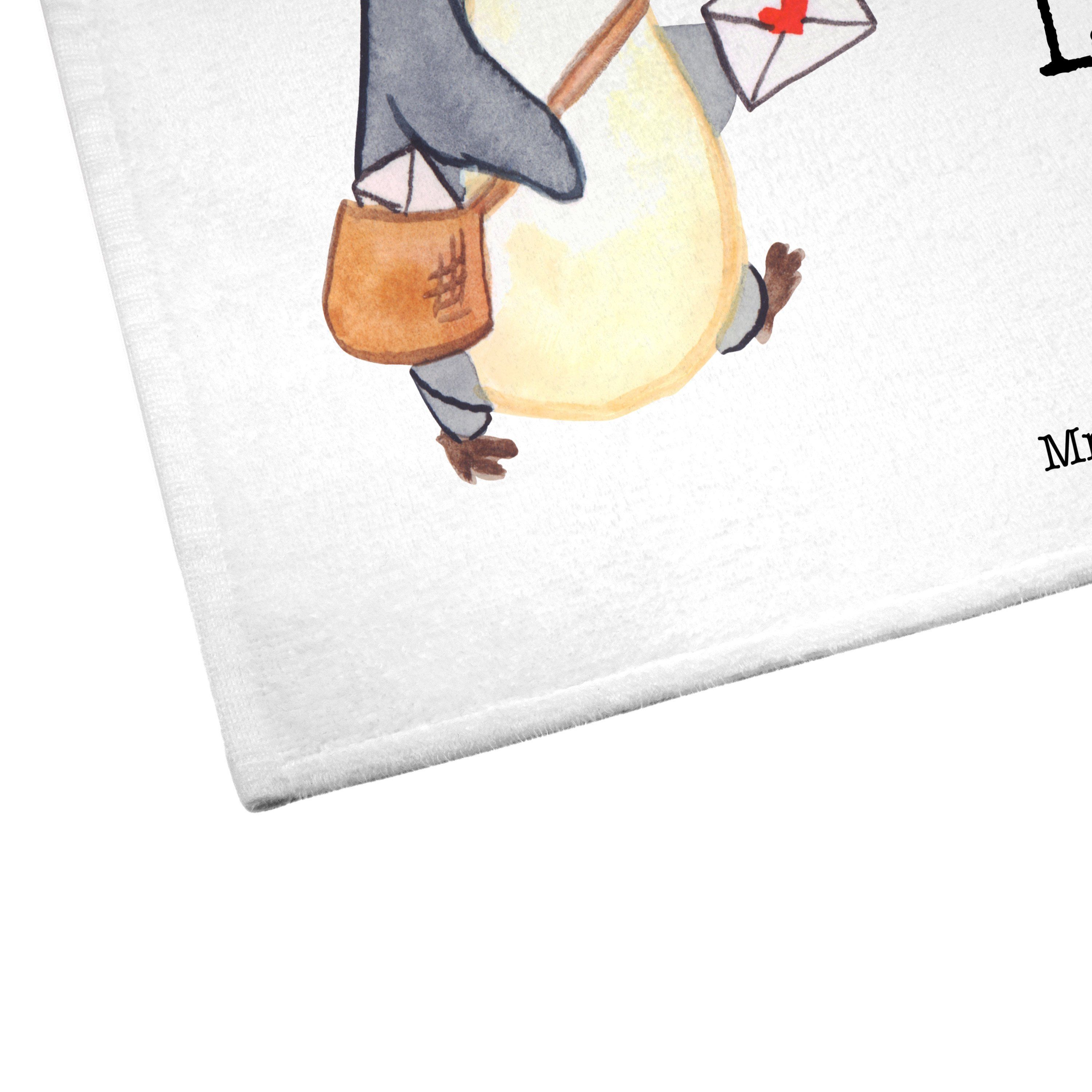 Mr. & Mrs. Panda (1-St) Weiß - Postler, - Nachricht, aus Handtuch Geschenk, Leidenschaft Postbote Frot