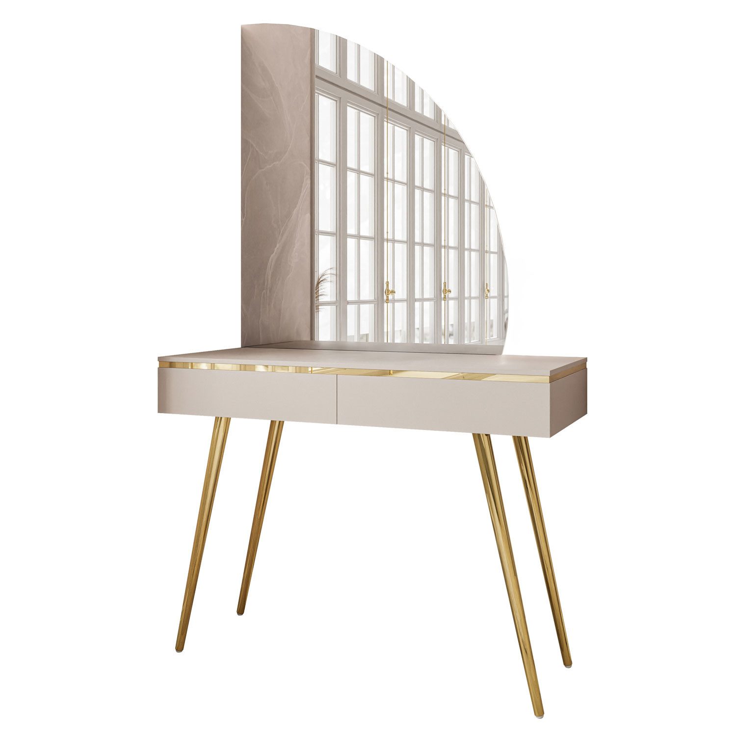 Lookway Schminktisch Kosmetiktisch AURORA-SQ mit Spiegel, Breite: 102 cm günstig online kaufen