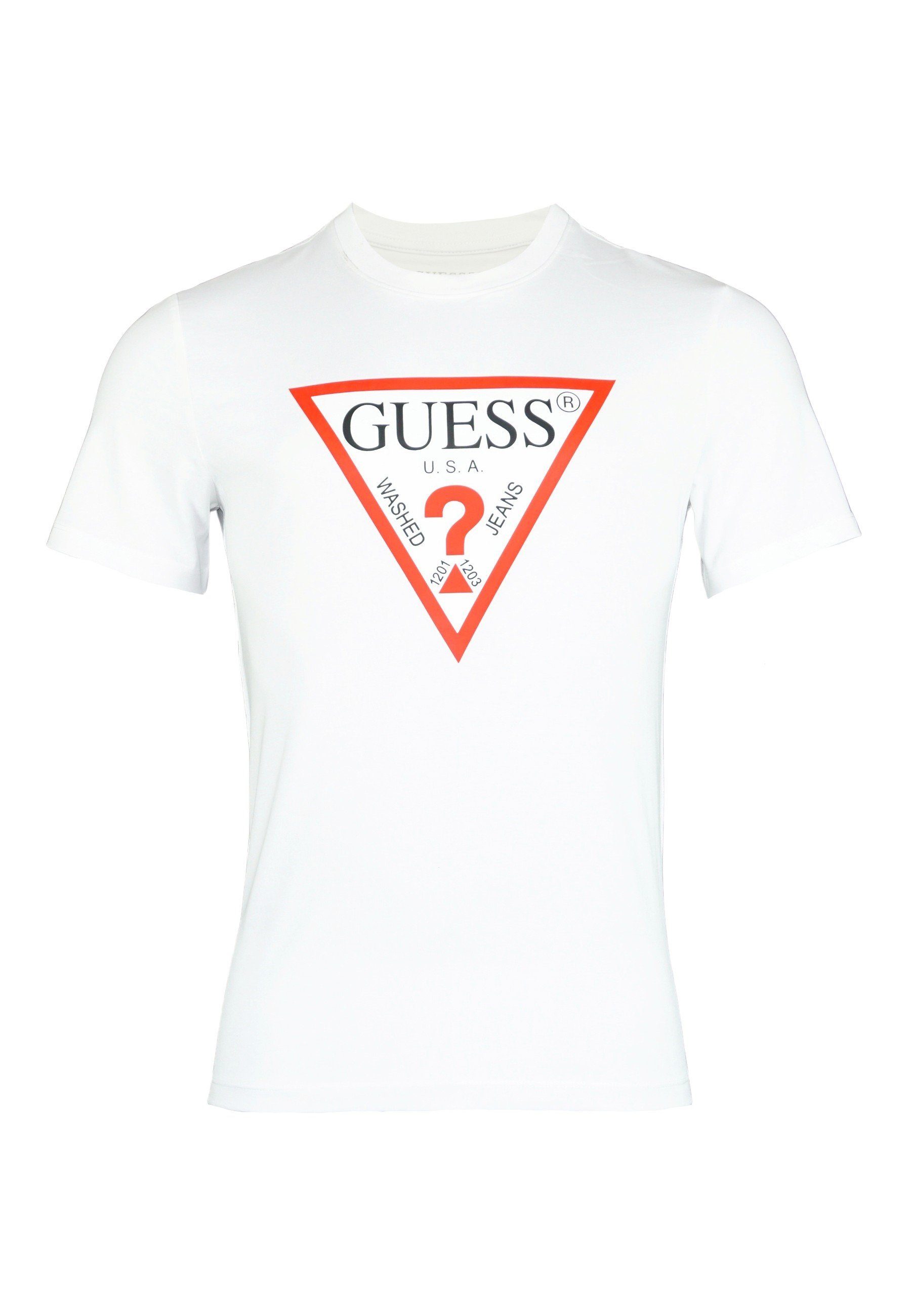Guess T-Shirt T-Shirt CN SS Original Logo Kurzarmshirt (1-tlg., 1)