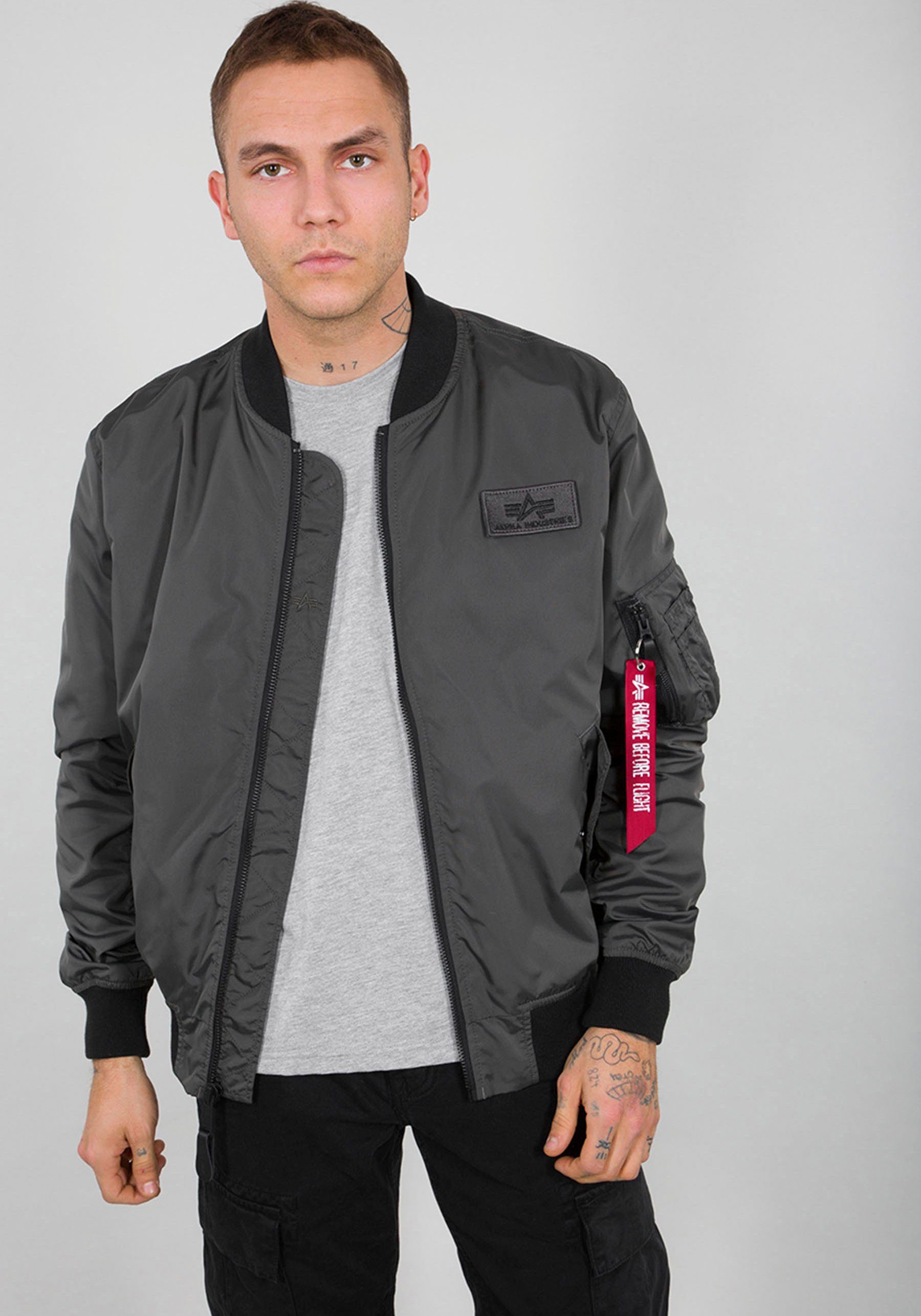 grey Industries Alpha Bomberjacke black TTC MA-1