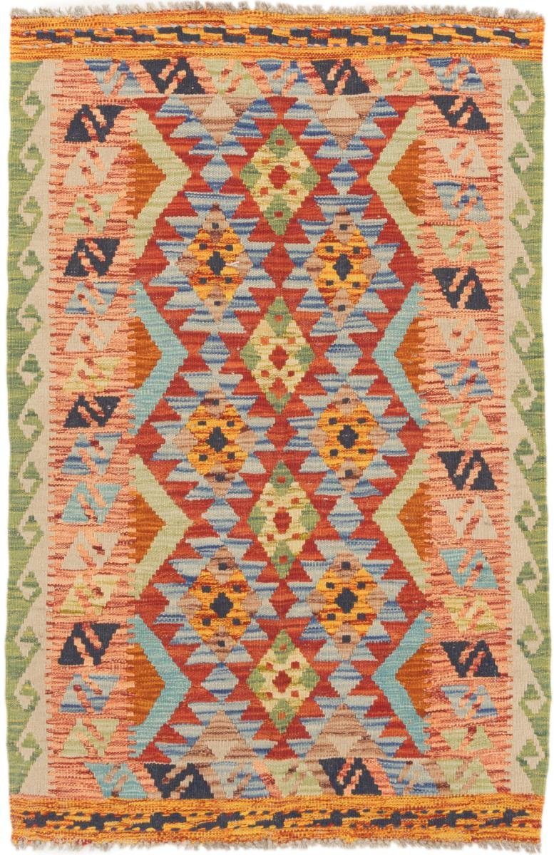 Orientteppich Kelim Afghan 86x127 Handgewebter Orientteppich, Nain Trading, rechteckig, Höhe: 3 mm