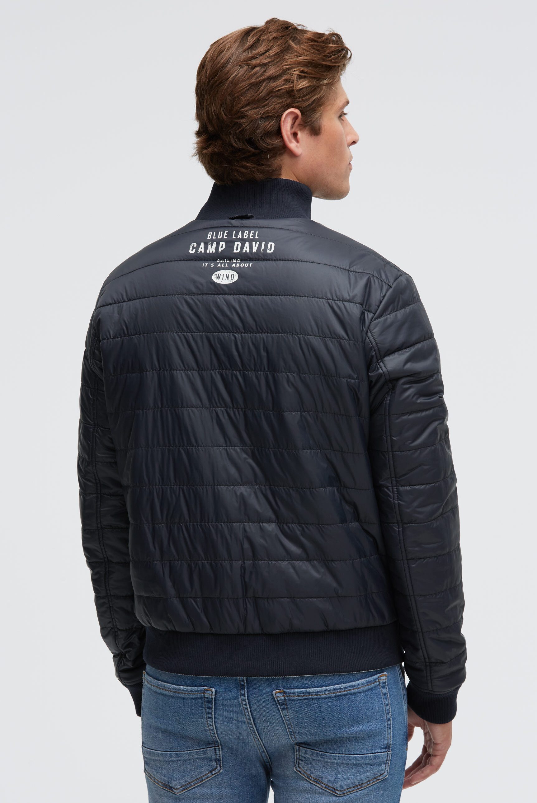 CAMP DAVID Wendejacke mit Rippbündchen im Ärmel