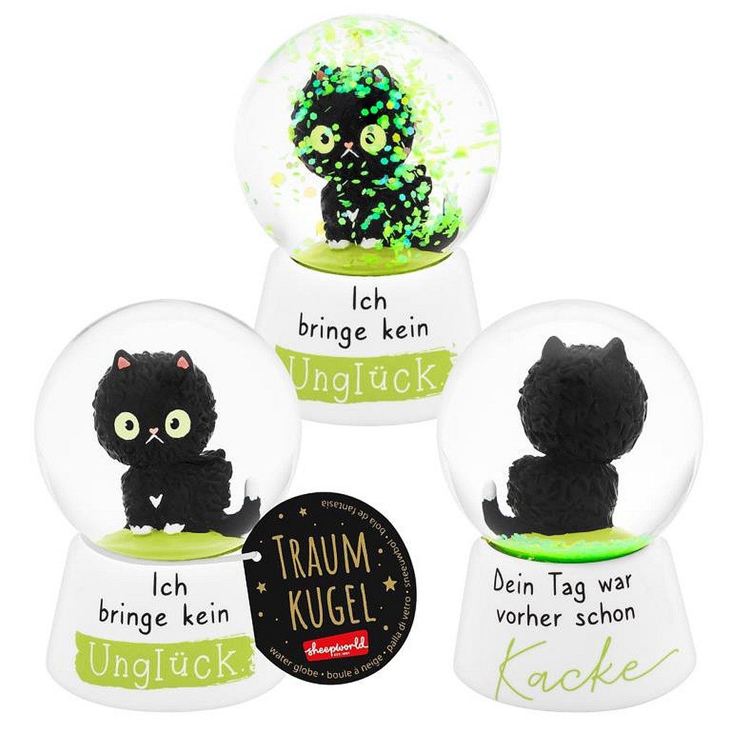 Sheepworld Schneekugel Traumkugel Glitzerkugel Schneekugel Geschenk Sheepworld KATZE 74844