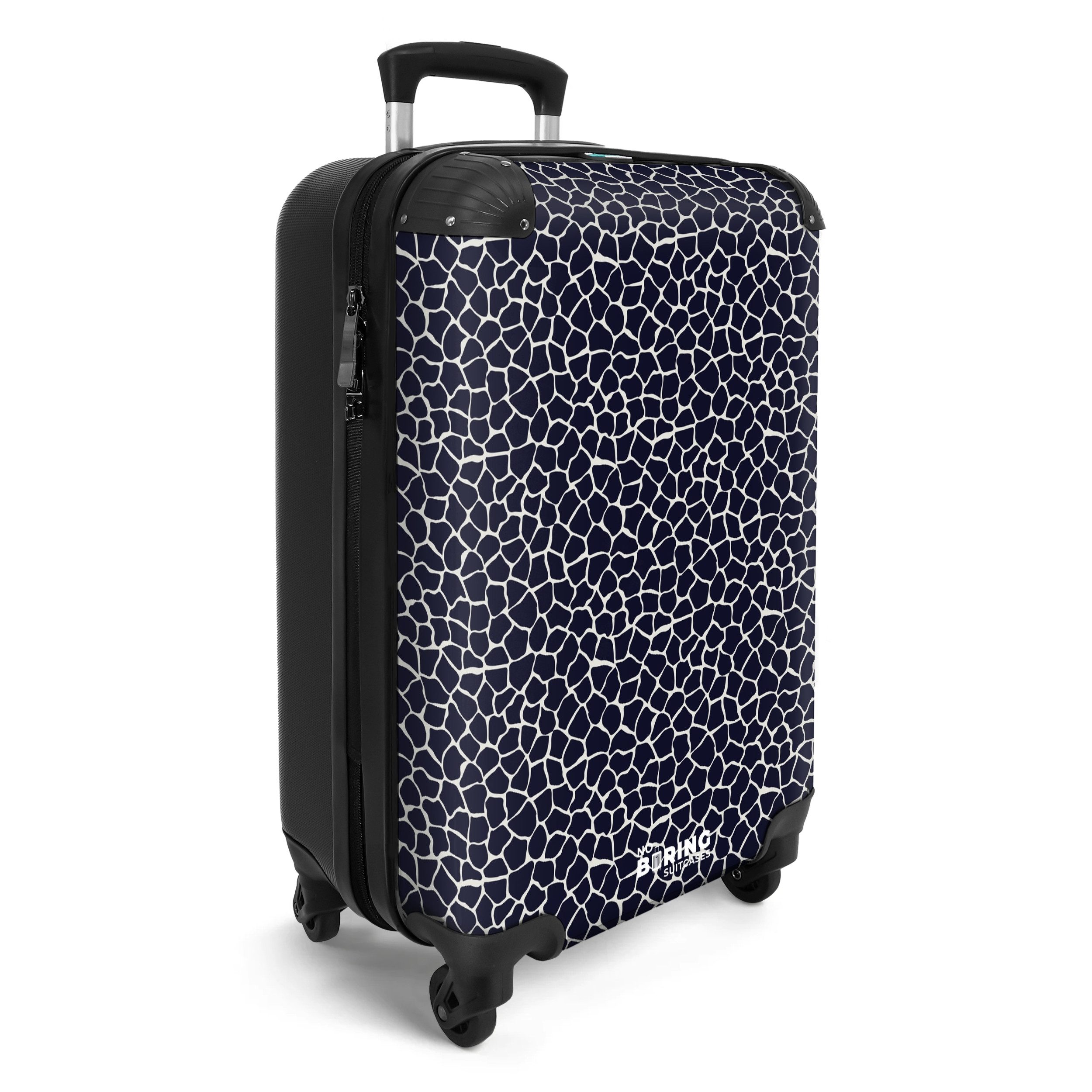 NoBoringSuitcases.com© Hartschalen-Trolley Tiermuster Giraffe blau 55x35x20cm, Handgepäck Koffer & Trolleys, Luggage, Reisekoffer Frauen – Bild 2 von 5
