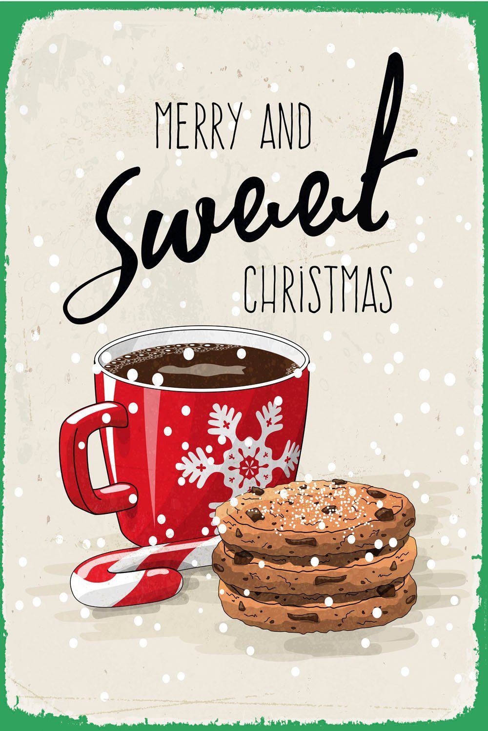 queence Metallbild Sweet Christmas, Essen, Schriftzug, Schriftzüge, Weihnac günstig online kaufen