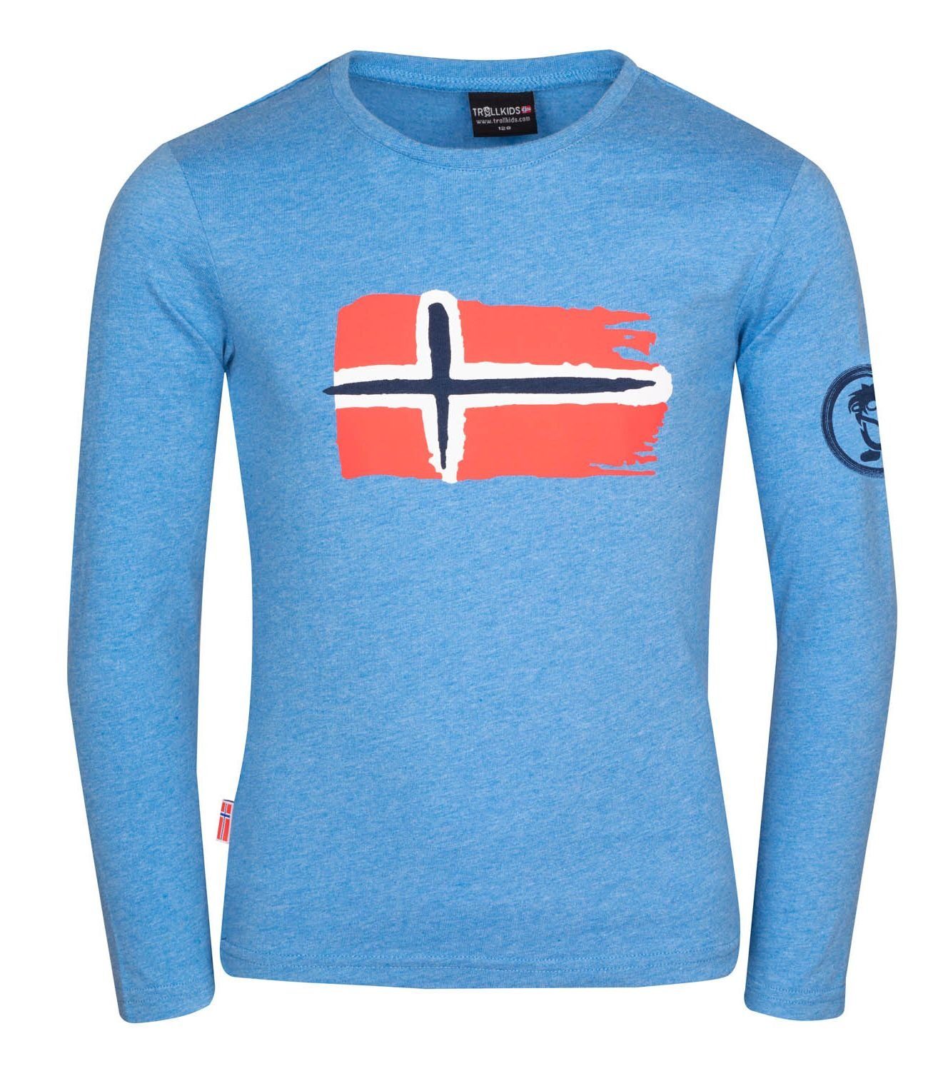 Oslo Longsleeve TROLLKIDS Mittelblau