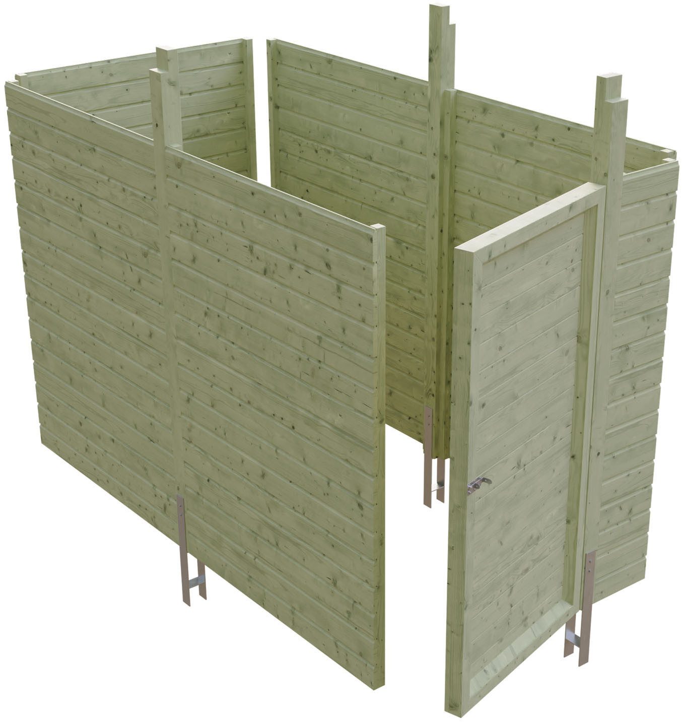 Skanholz Carport-Geräteraum Abstellraum C3, BxT: 378x164 cm, aus Profilschalung