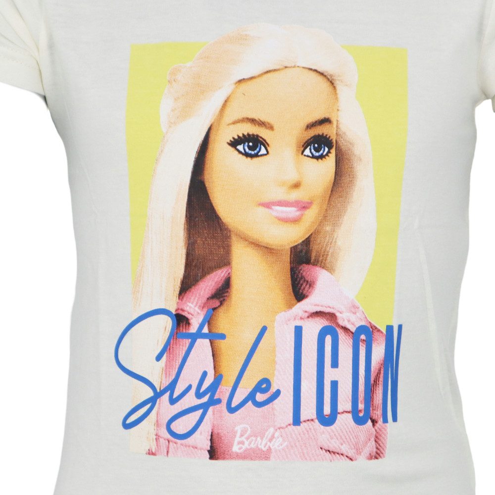 Barbie Print-Shirt Barbie Mädchen Kinder T-Shirt kurzarm Shirt 100% Baumwolle, Gr. 104 bis 140
