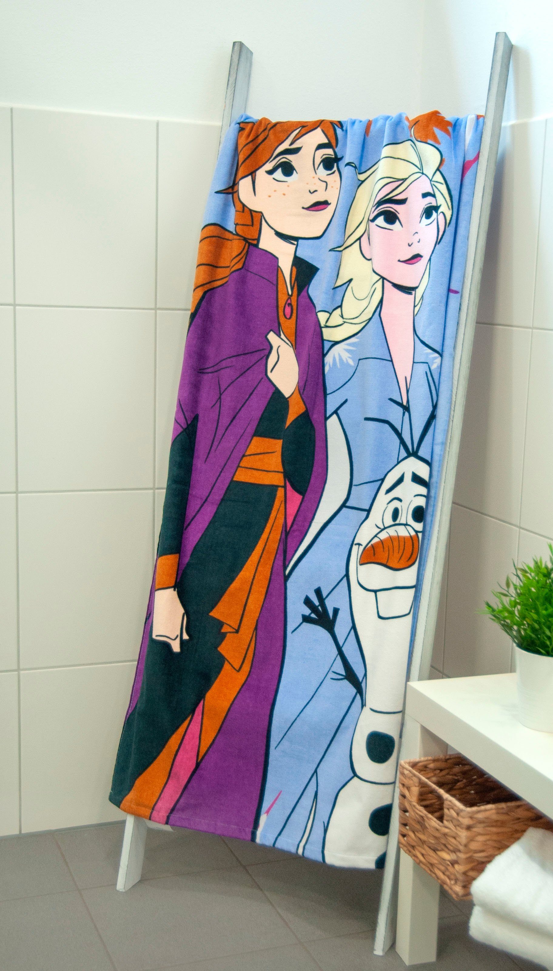 Disney Badetuch Die Eiskönigin, Velours (1-St), günstig online kaufen