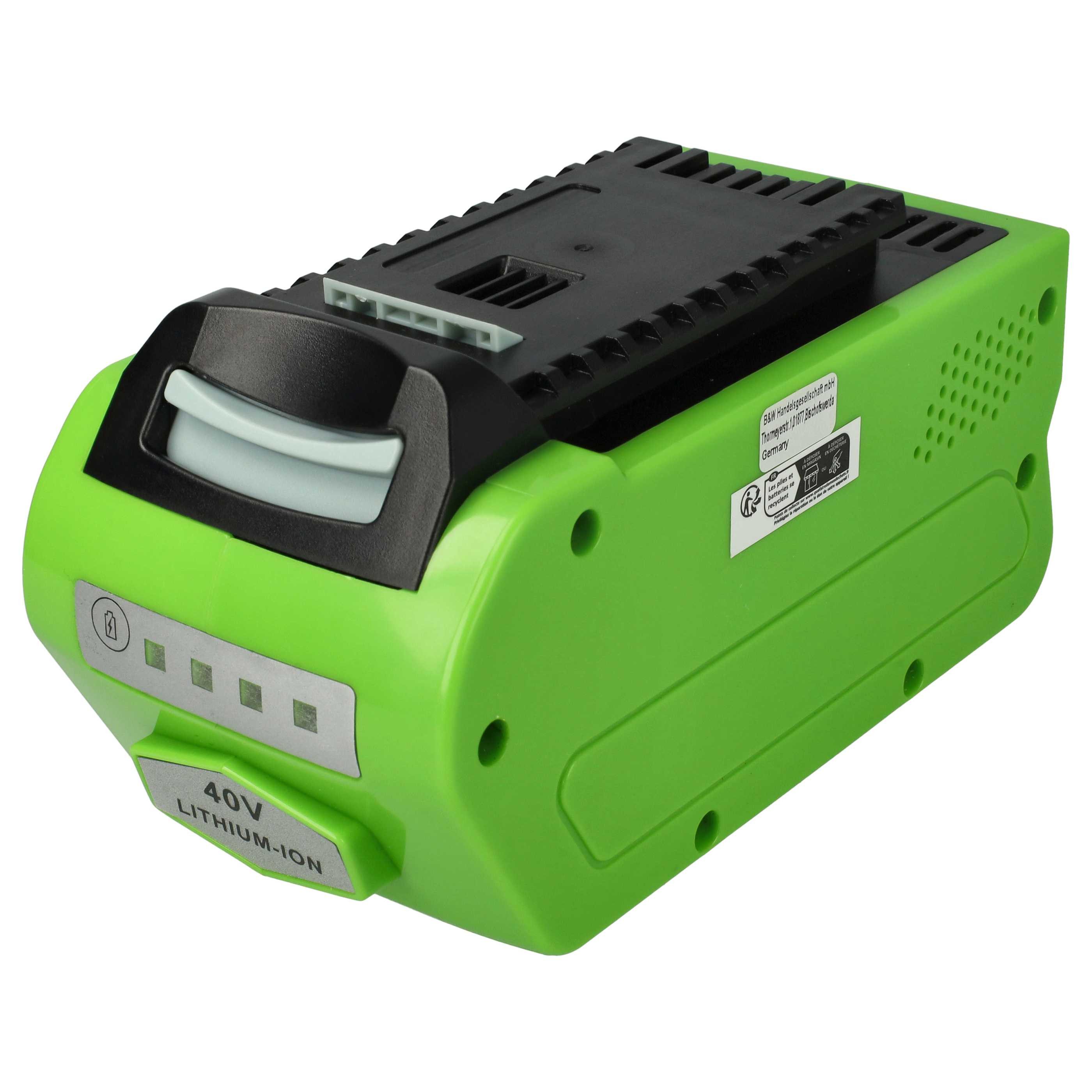 vhbw Akku Ersatz für Greenworks 29717, 29727, G-MAX 4 AH Li-Ion für Akku Akku Li-Ion 3000 mAh (40 V, 1 St), Leistungsfähiger Austausch-Akku für Werkzeug Powertools wie