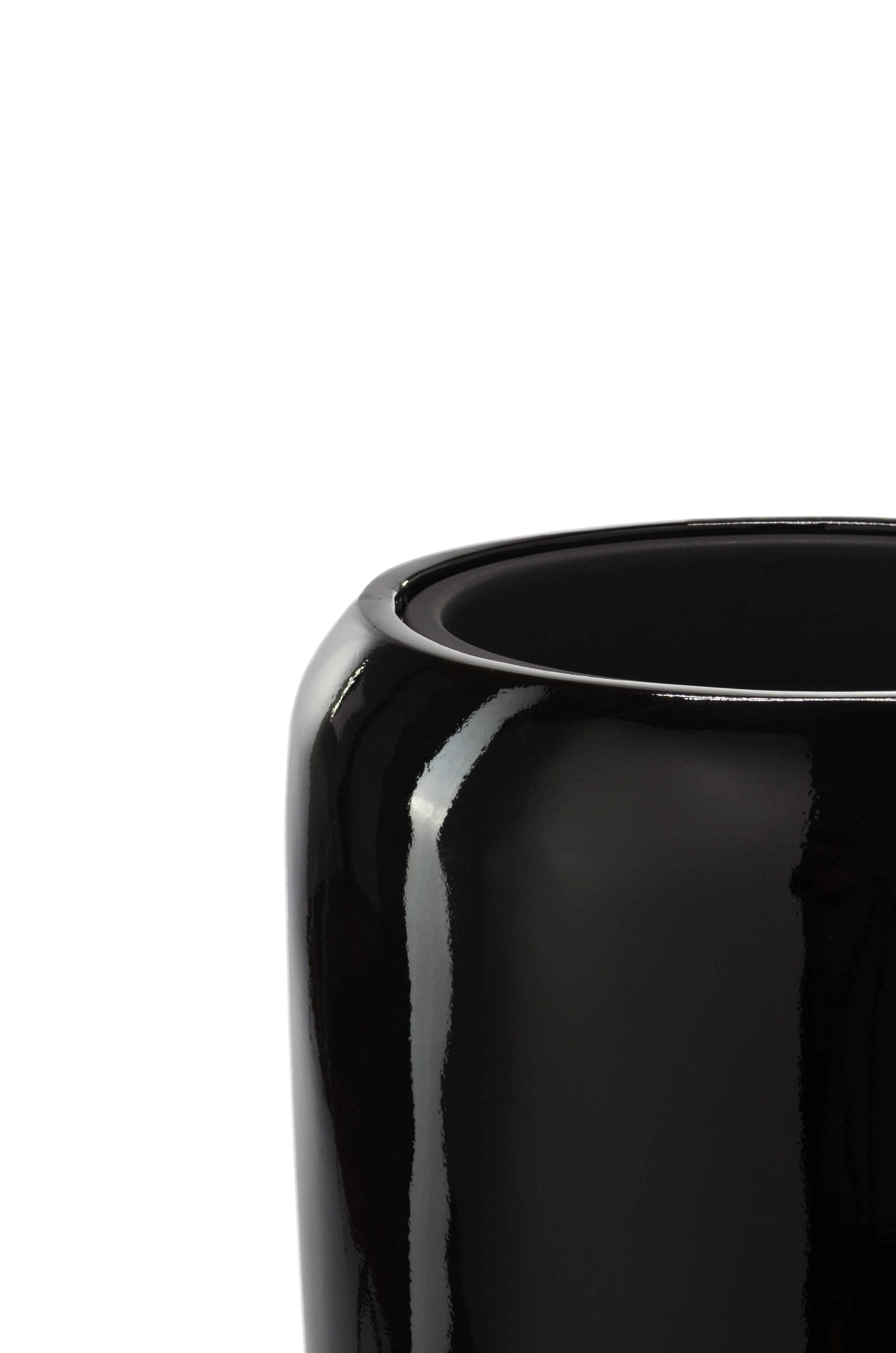 Flingora Bodenvase Cleo, mit Einsatz - Fiberglas - Indoor & Outdoor - Schwarz - Höhe 51 cm