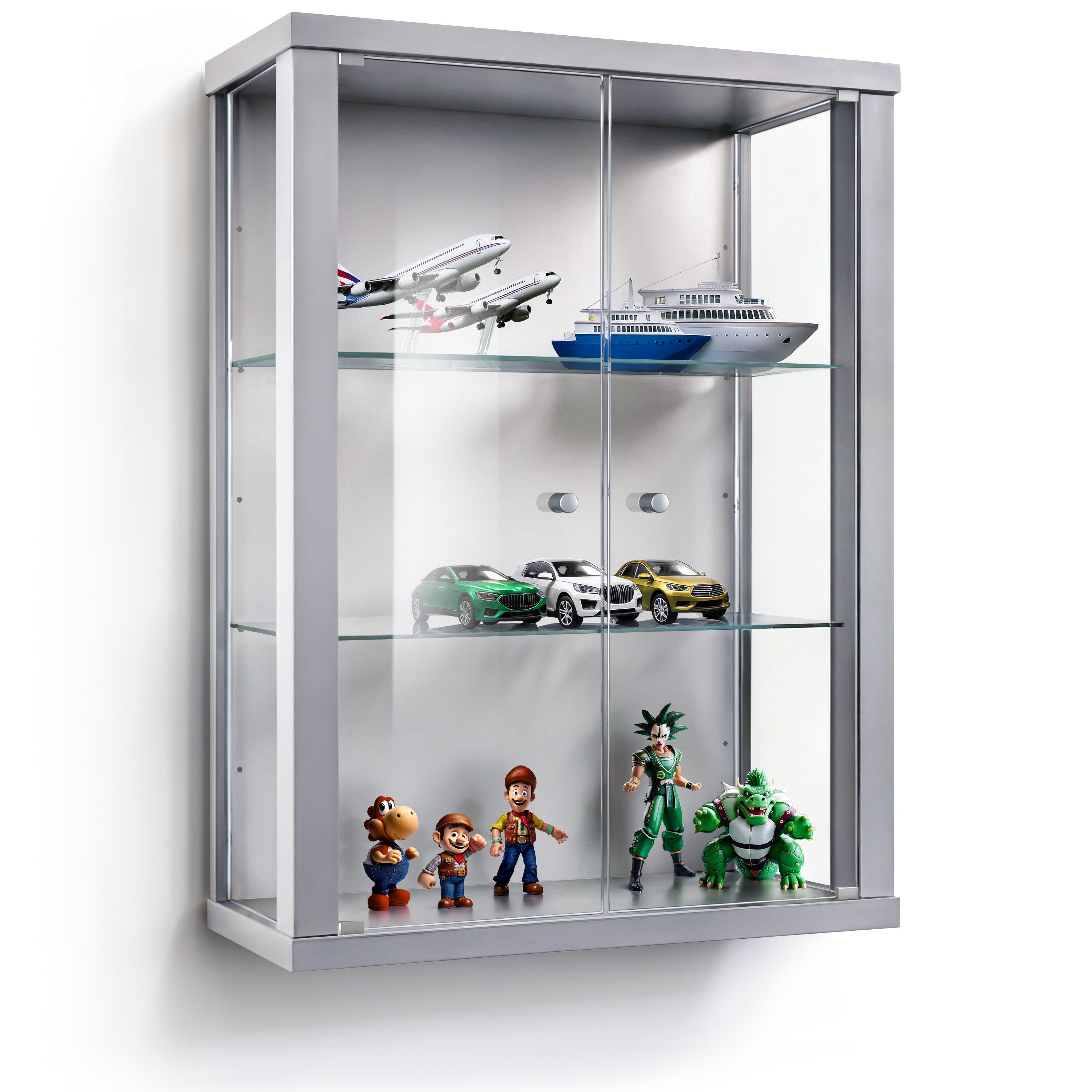K-Möbel Hängevitrine C1012 (Glasvitrine (80x60x25 cm) günstig online kaufen