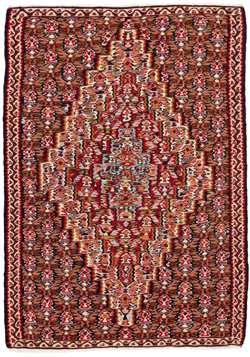 Orientteppich Kelim Senneh 77x108 Handgeknüpfter Orientteppich / Perserteppich, Nain Trading, rechteckig, Höhe: 4 mm | Kurzflor-Teppiche