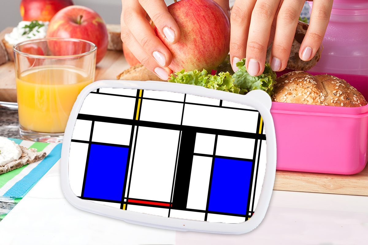 Muster Erwachsene, Lunchbox Brotbox Kunststoff, Mädchen, Kunst Kunststoff Abstrakt, Snackbox, rosa Kinder, (2-tlg), - für MuchoWow Brotdose -