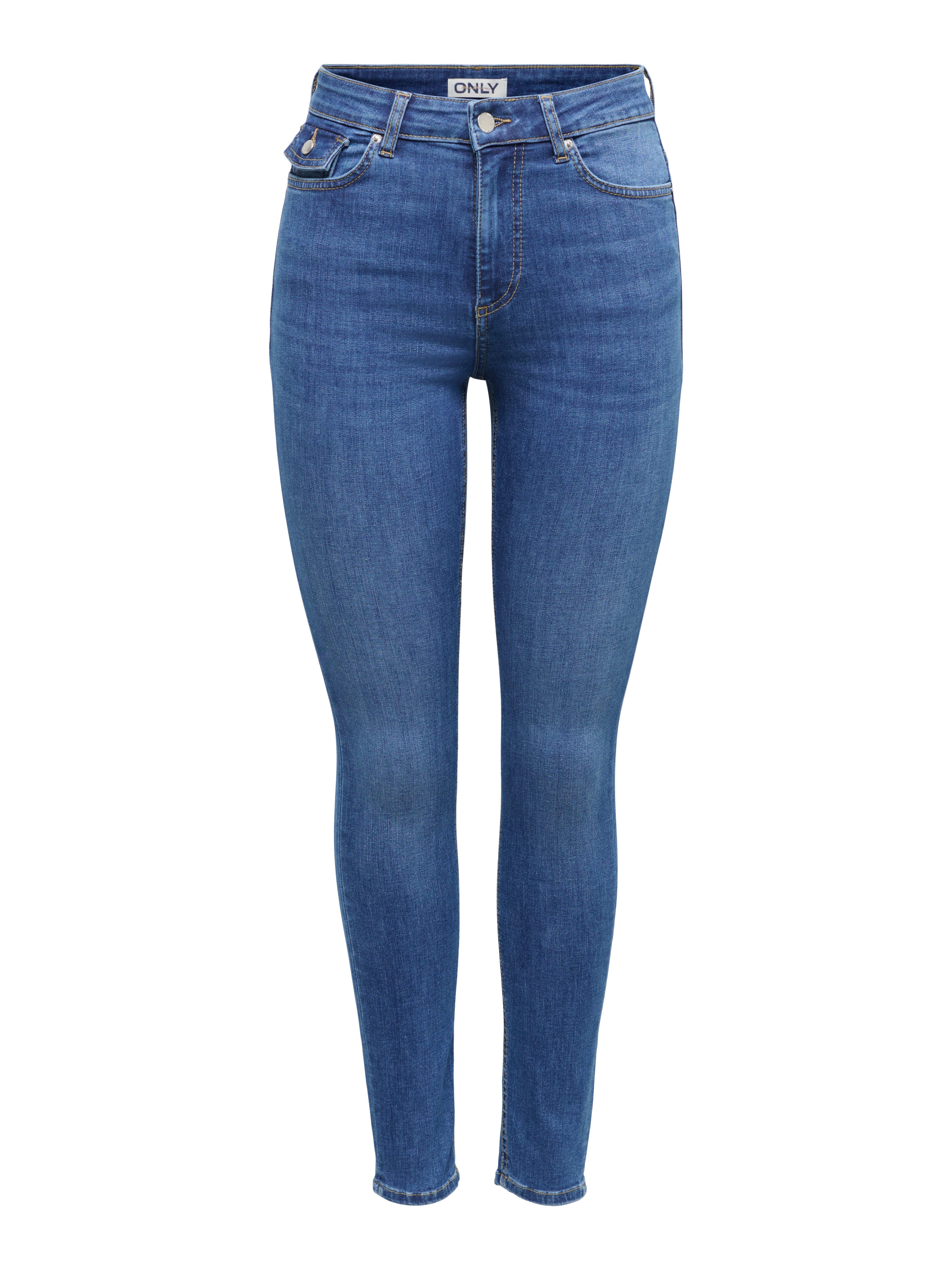 ONLY Skinny-fit-Jeans ONLLILO HW SKINNY ANK DNM AZG BF Baumwollmischung