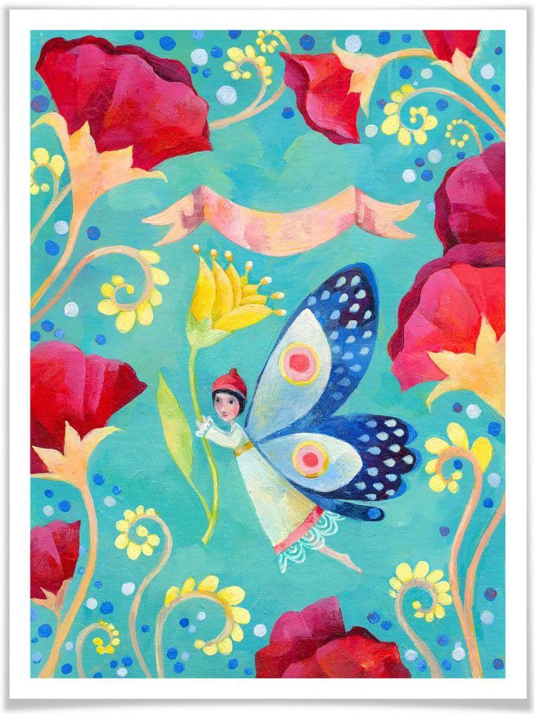 Poster oder Wall-Art Geburtstag St), Schmetterling, ohne Tiere Wandbilder Bilderrahmen, Geschenkidee sind Märchen eine Einweihung tolle Poster Wandbilder (1 zur